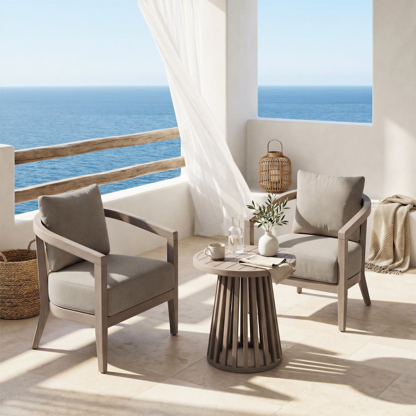 Viola Patio Seating Set Brown - 7