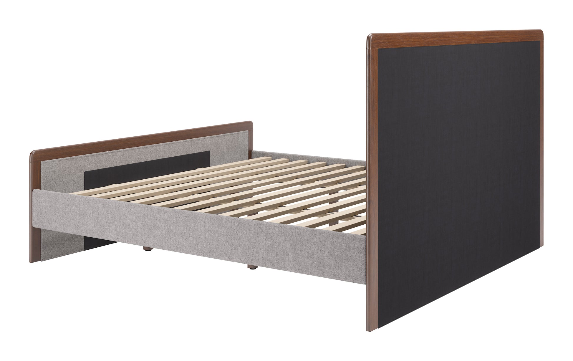 Somune King Bed Gray & Walnut - 5