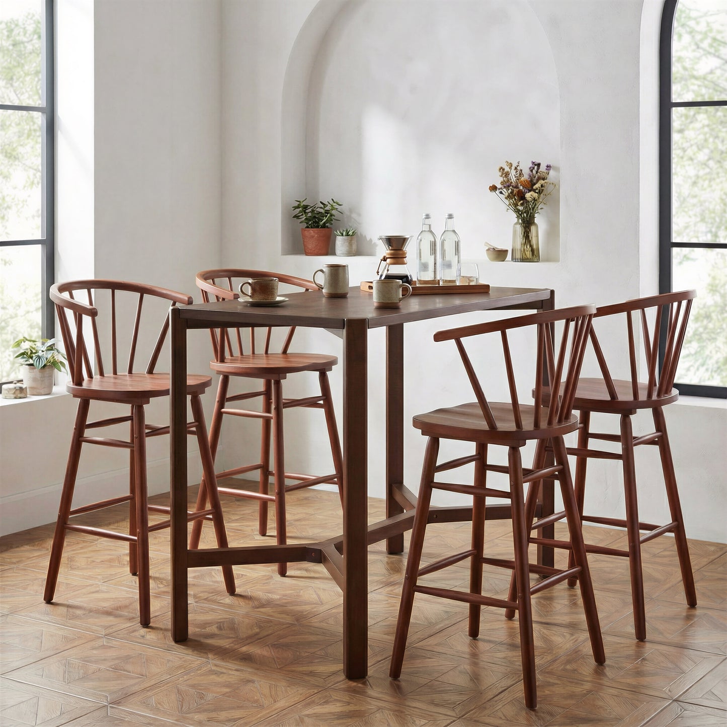 Stenger Barstool (Set of 2) Walnut - 8