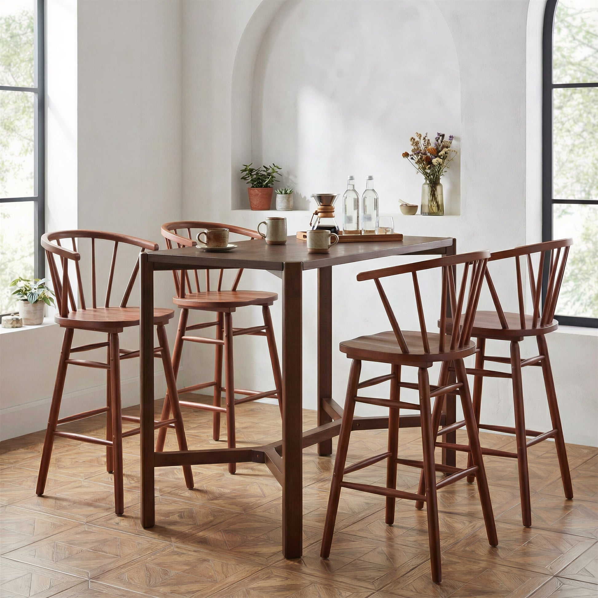 Stenger Barstool (Set of 2) Walnut - 8