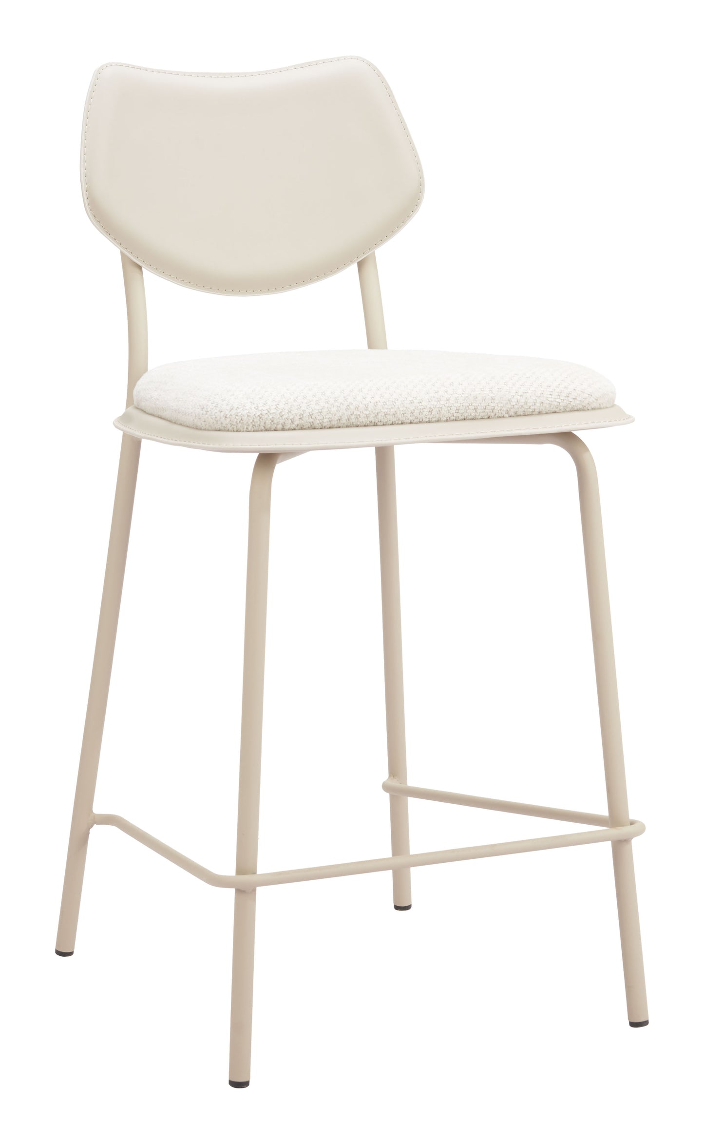 Zeal Counter Stool (Set of 4) Light Gray & Beige - 6