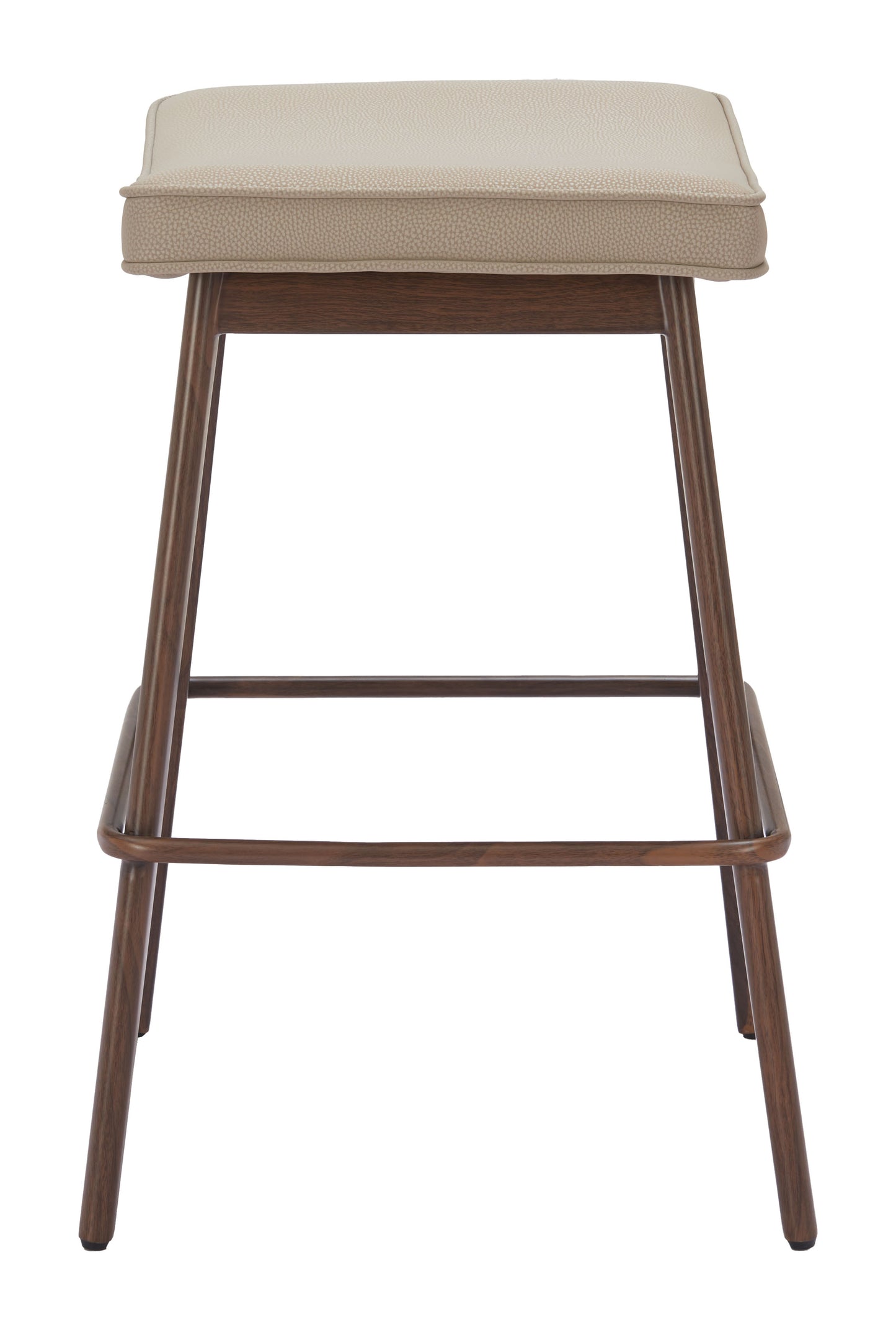 Divat Counter Stool (Set of 2) Beige & Walnut - 2