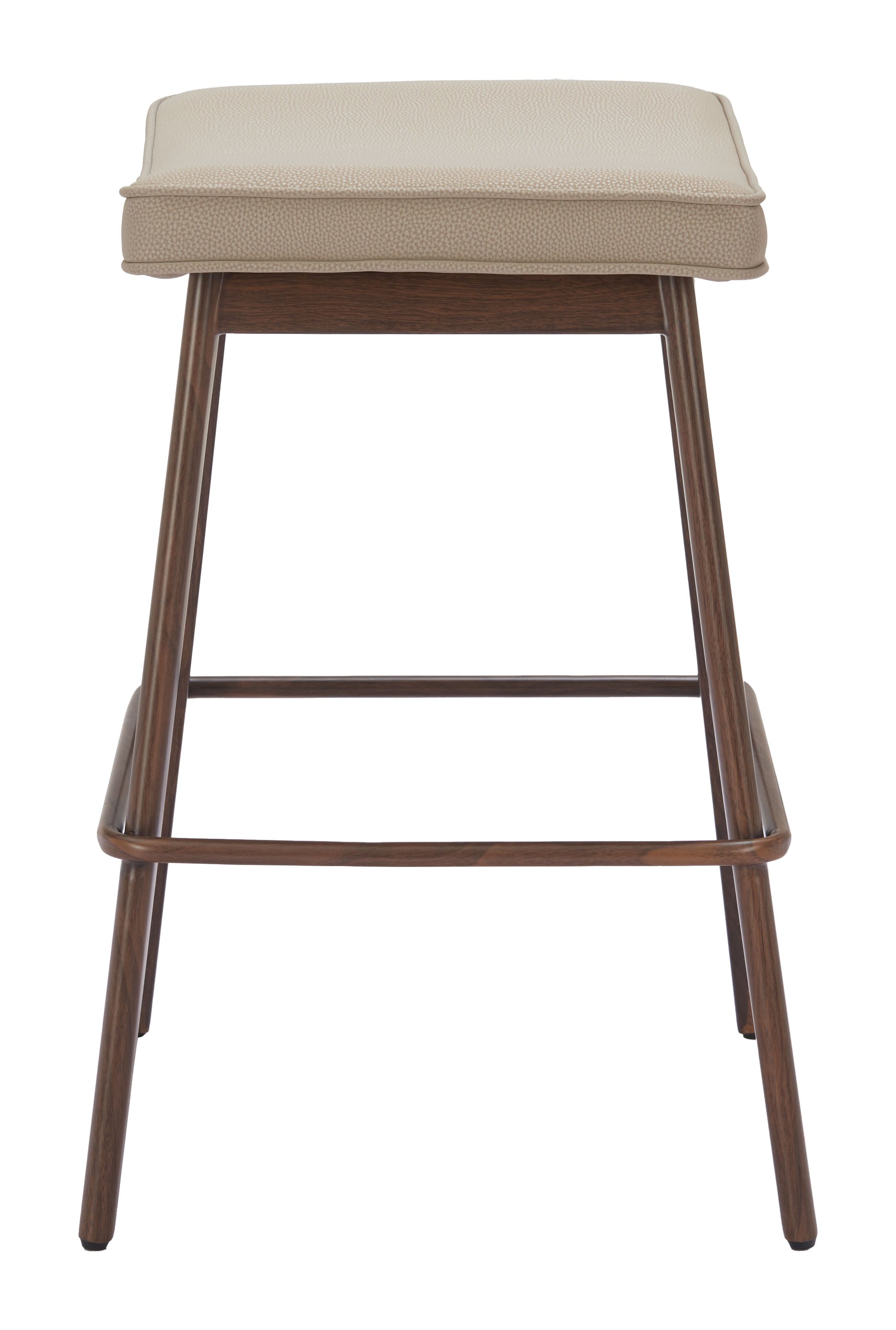Divat Counter Stool (Set of 2) Beige & Walnut - 2