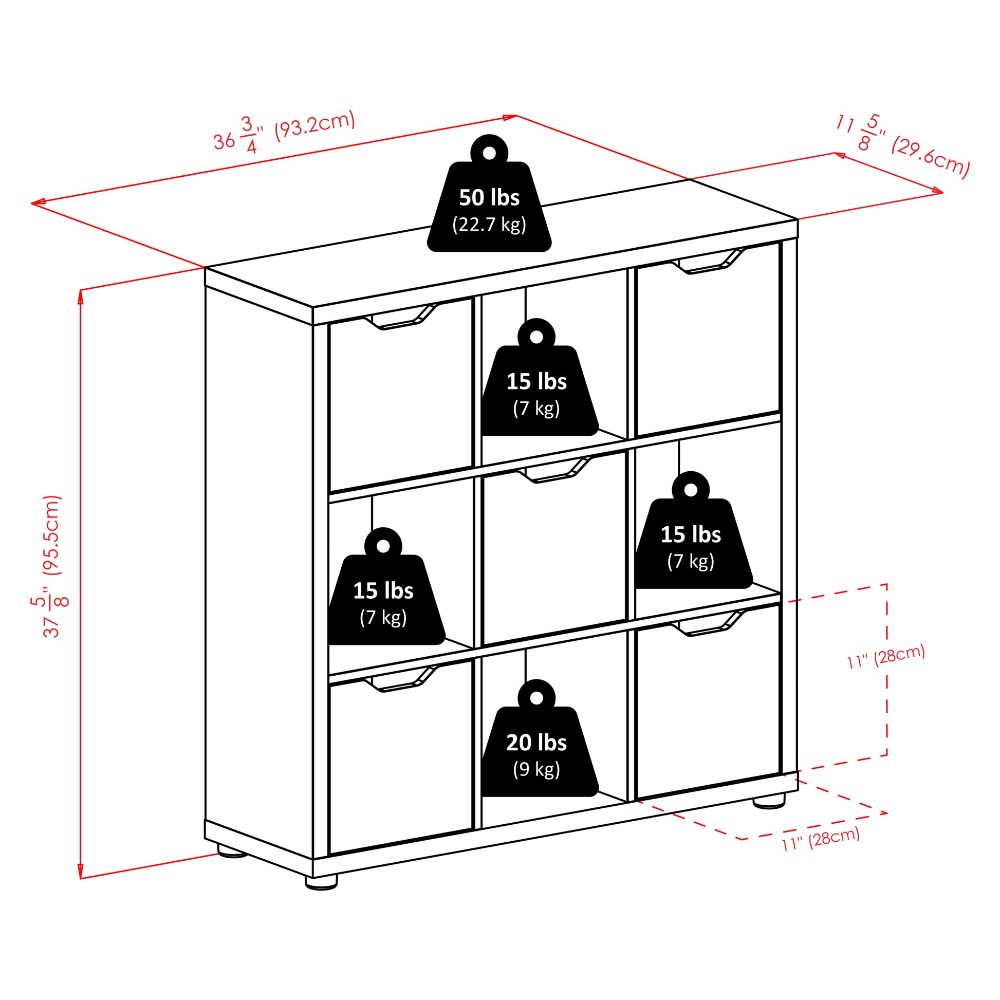 Julia 3x3 Storage 5-Pc Cabinet Set, Beige & White