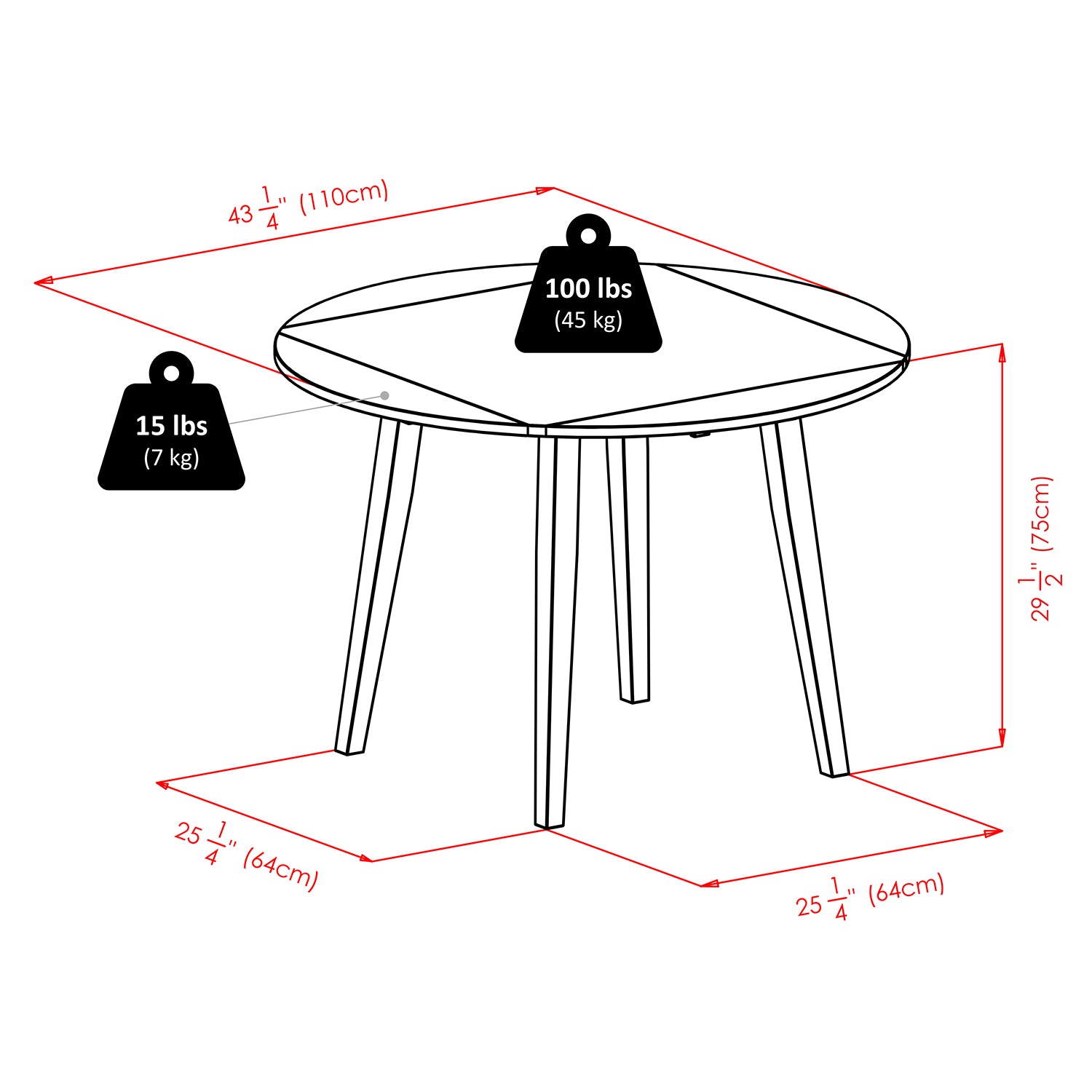 Dawson Extendable Round Dining Table with 4 Windsor Chairs, 43" Wide, Walnut