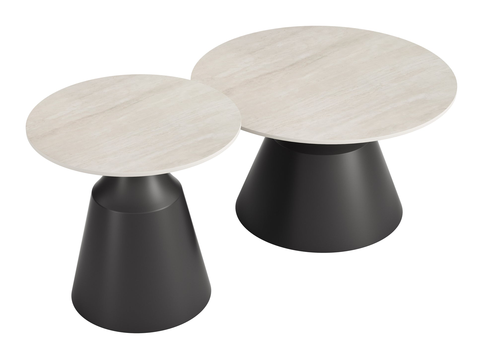Camella Coffee Table Set (2-Piece) Light Beige & Black - 4