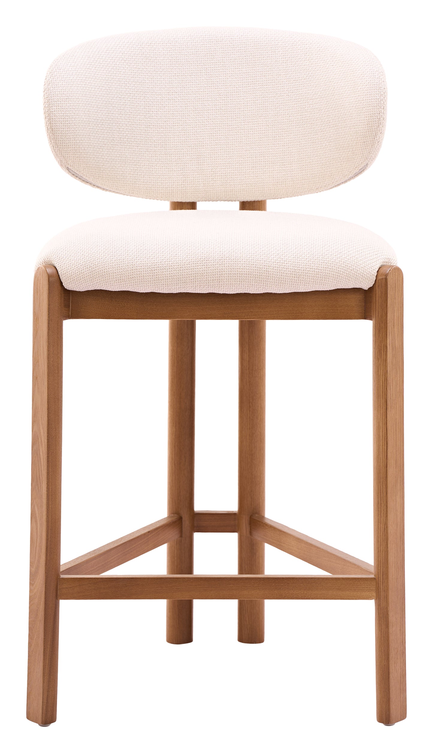 Rosetta Counter Stool (Set of 2) Beige & Walnut - 3