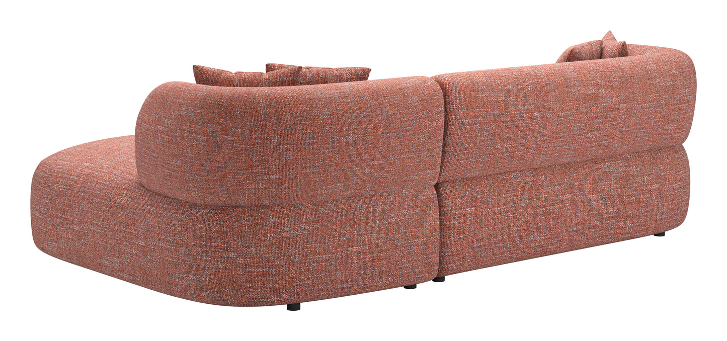 Venezia Chaise Sectional Brown - 5