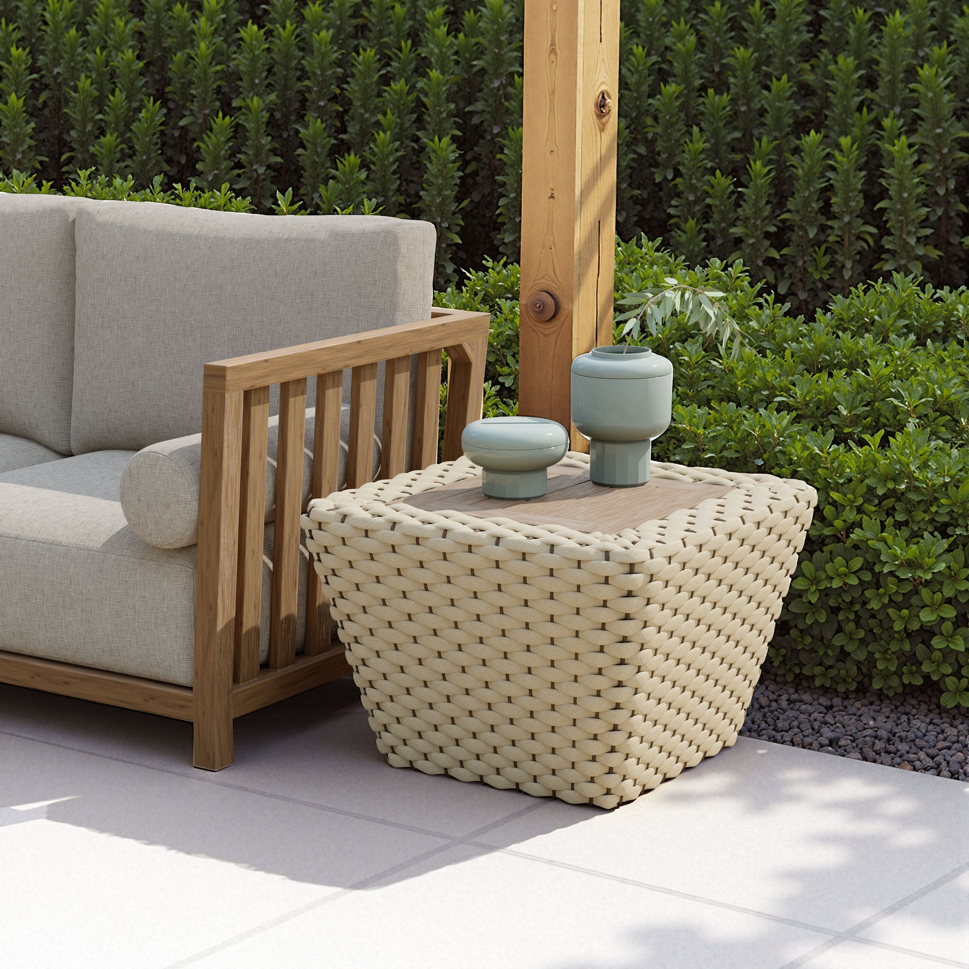 Antul Coffee Table White & Natural - 5