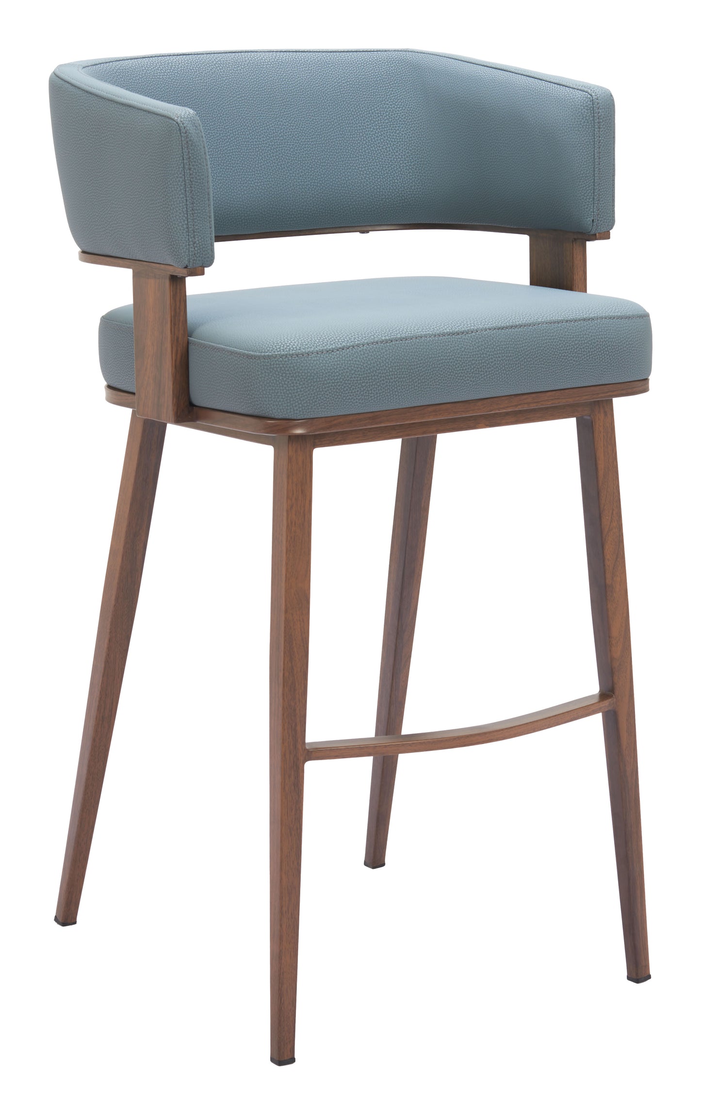 Poise Barstool Azure Gray & Walnut - 6