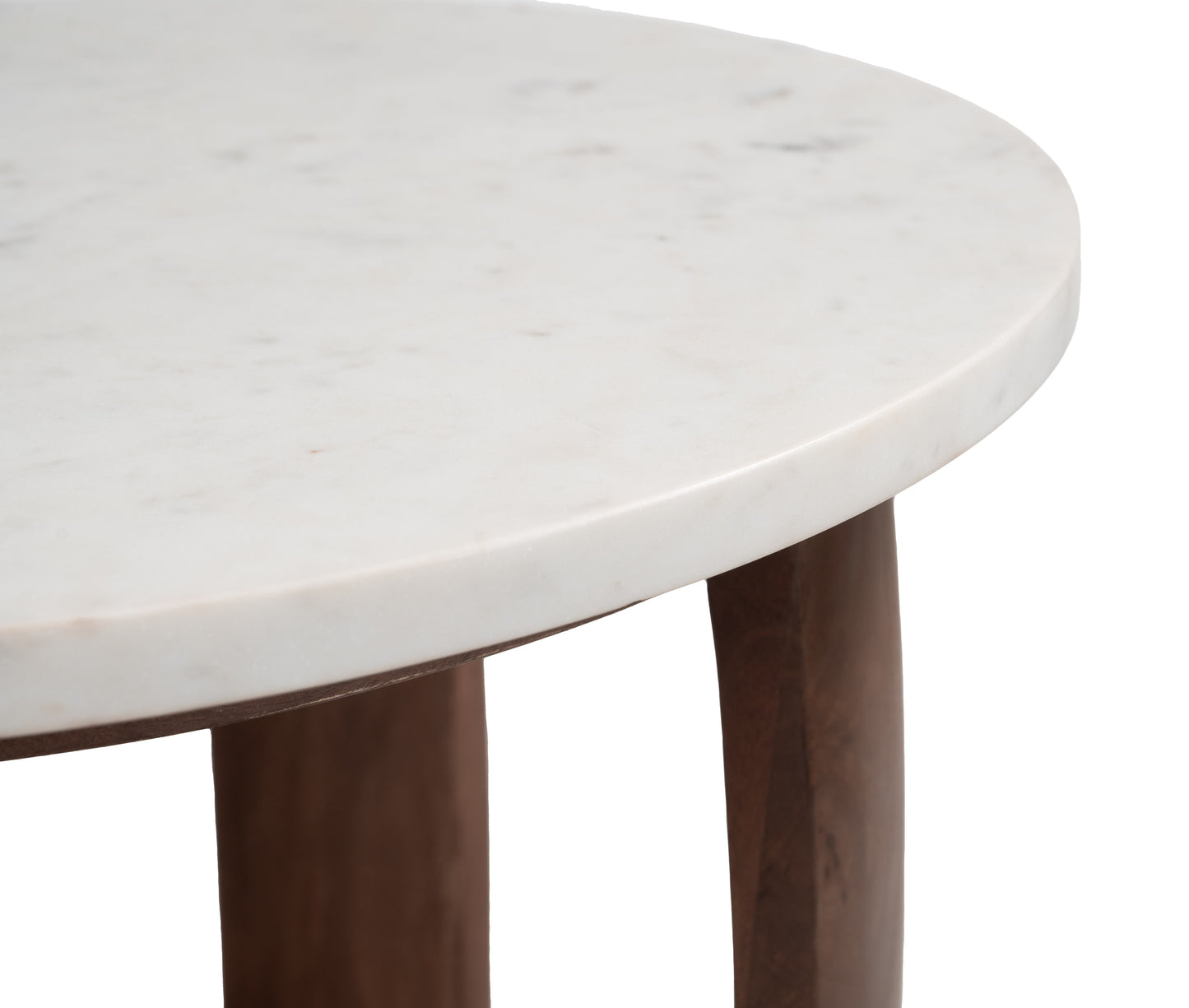 Vaan Side Table White & Walnut - 5