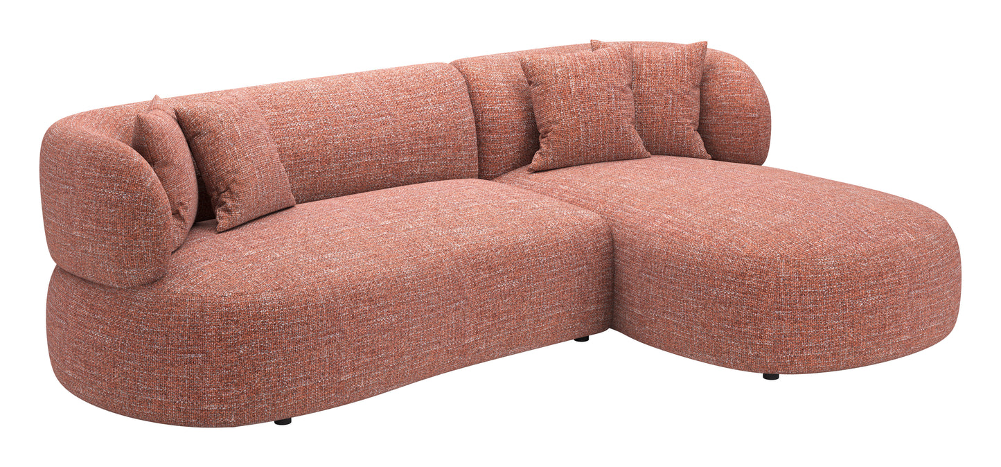 Venezia Chaise Sectional Brown - 6