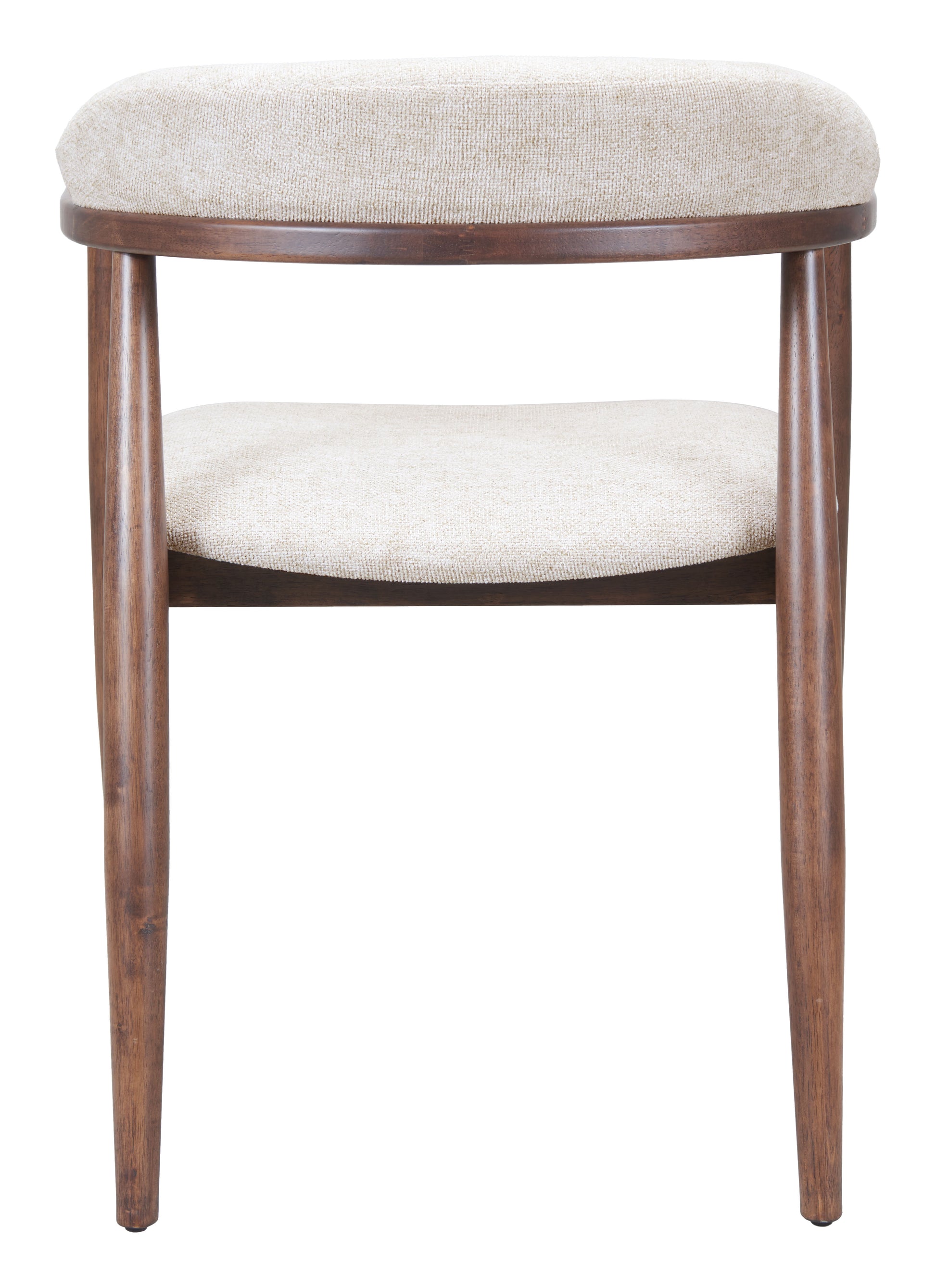 Goka Dining Chair Beige & Walnut - 4