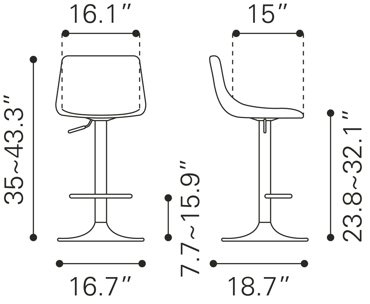 Prima Barstool Light Green & Gold