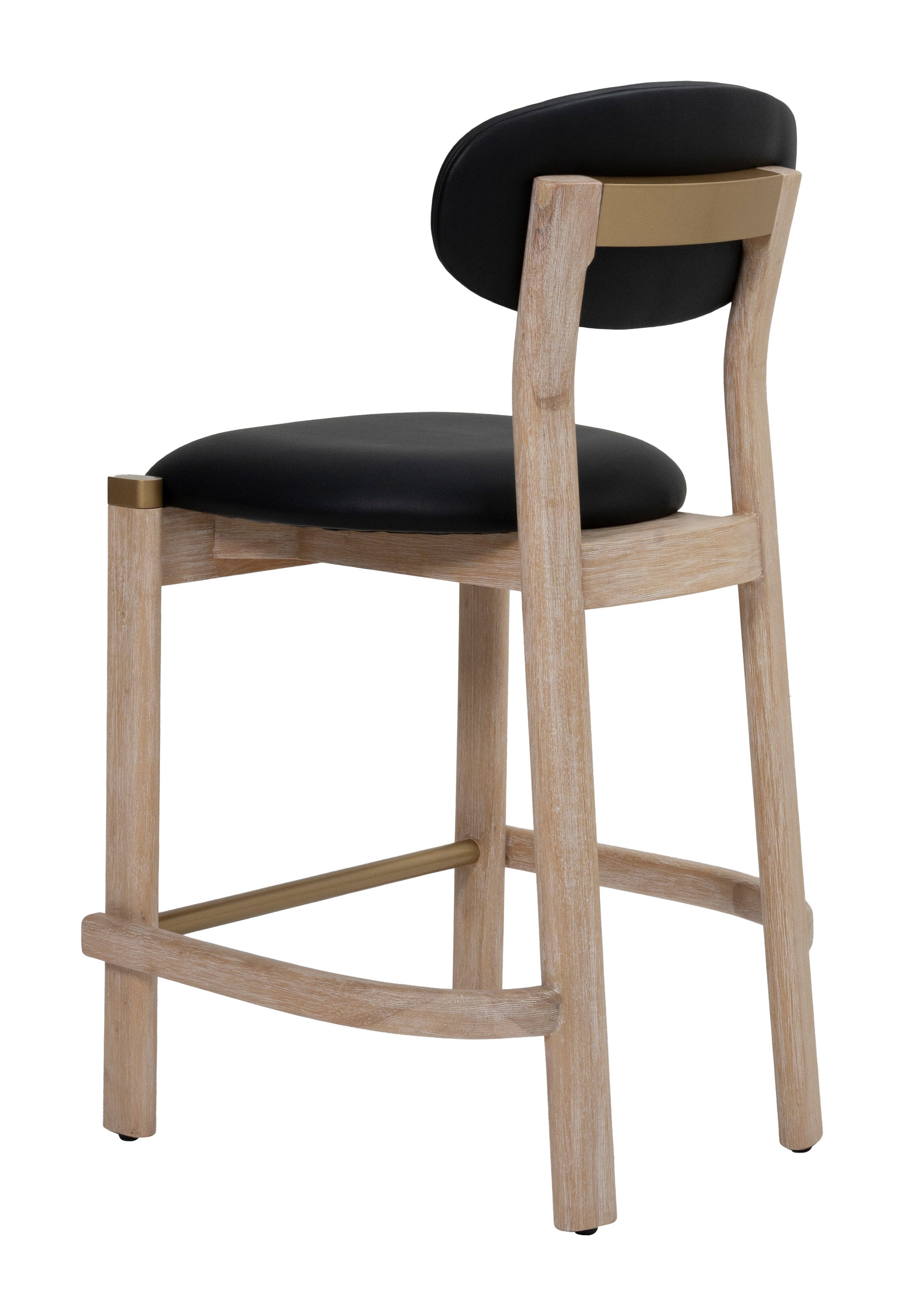 Rilou Counter Stool (Set of 2) Black & Natural - 5
