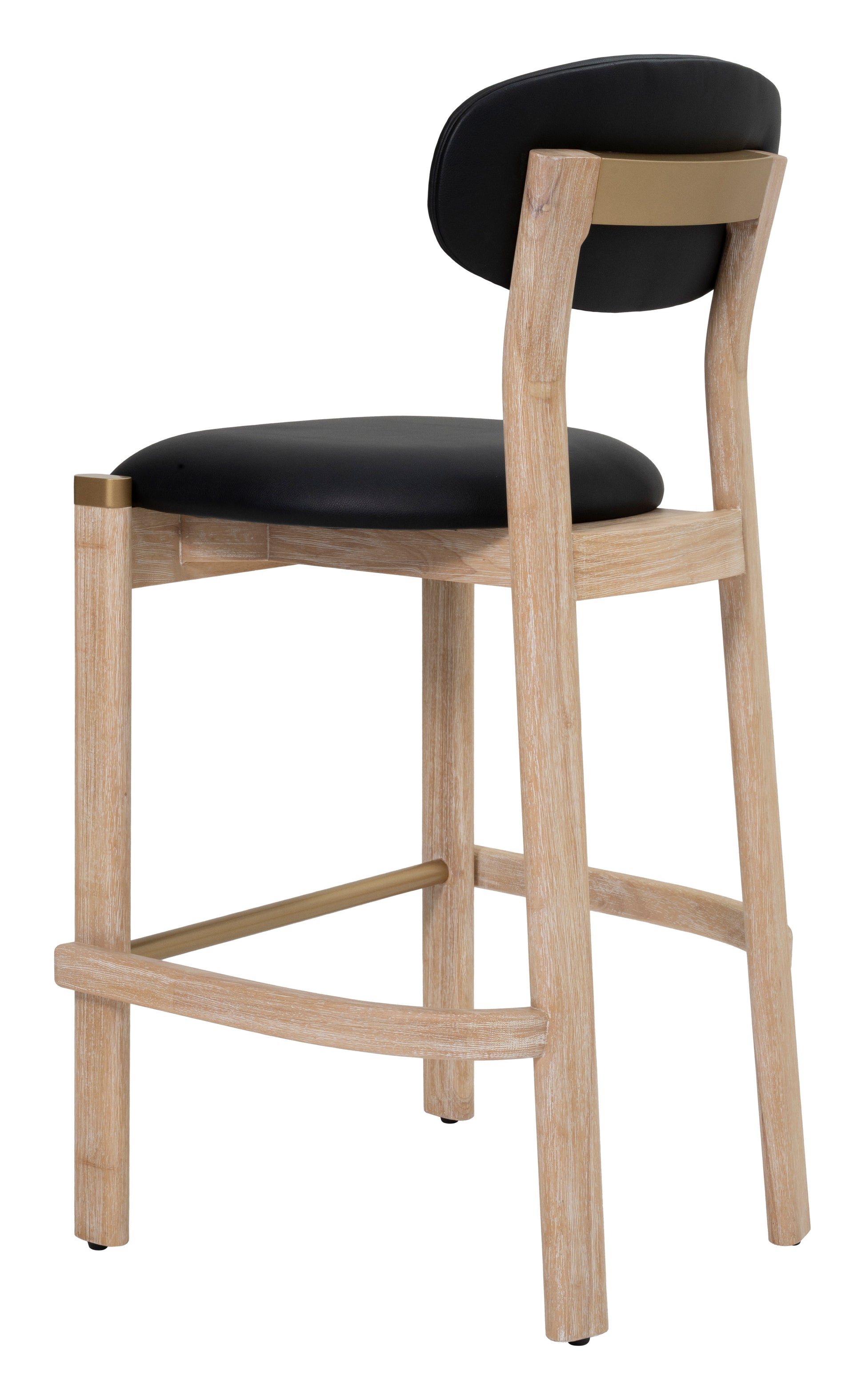 Rilou Barstool (Set of 2) Black & Natural - 5
