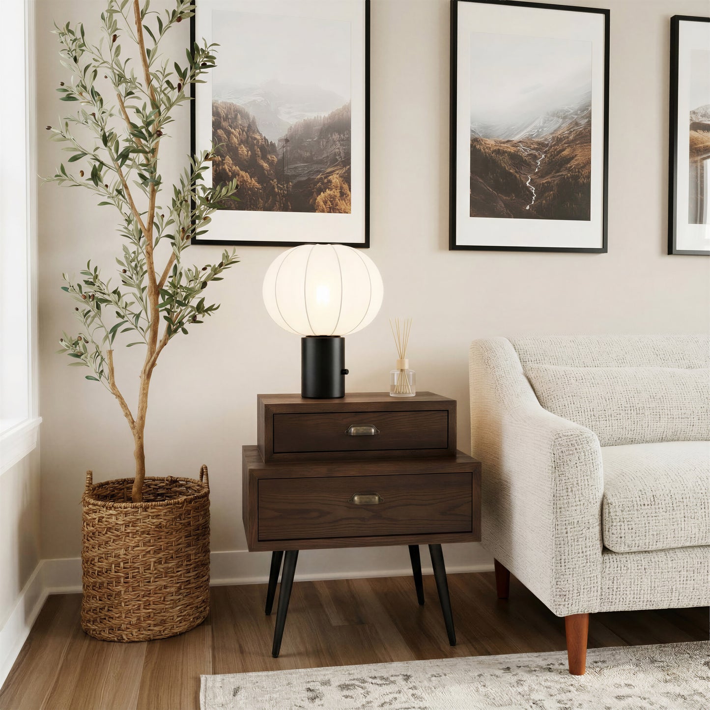 Mechy Side Table Brown - 9