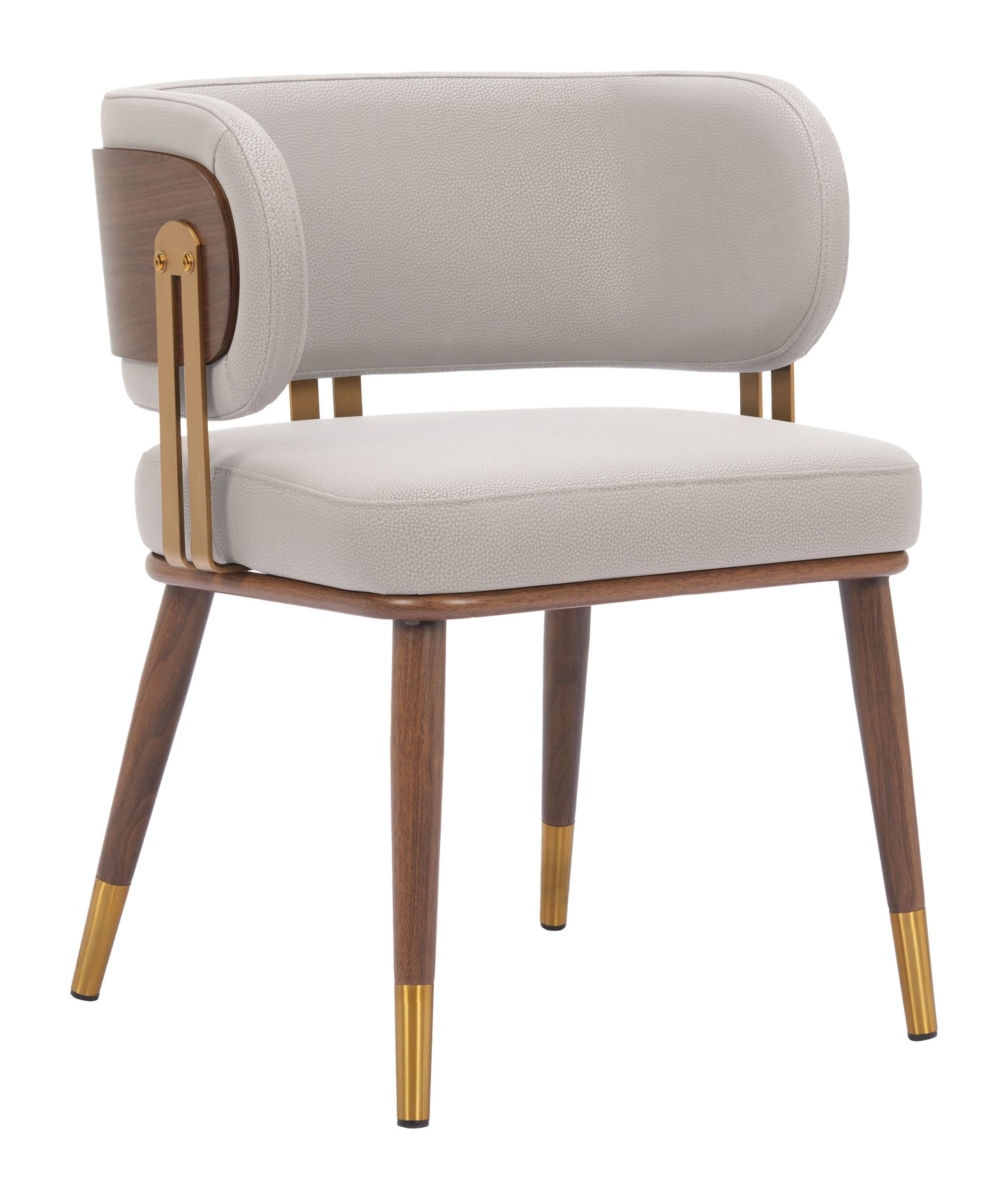 Brew Dining Chair Beige & Walnut - 6