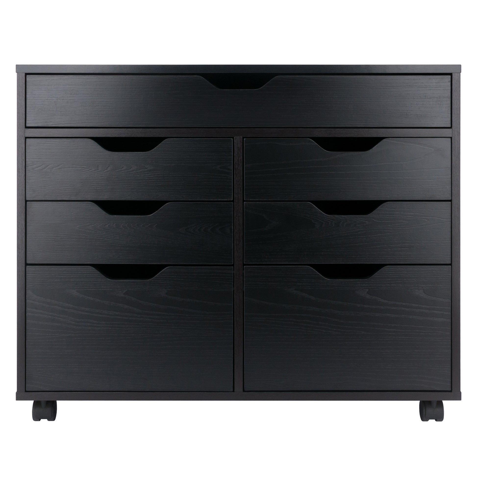 Halifax 5-Drawer Multi-Storage Mobile Cabinet, Black