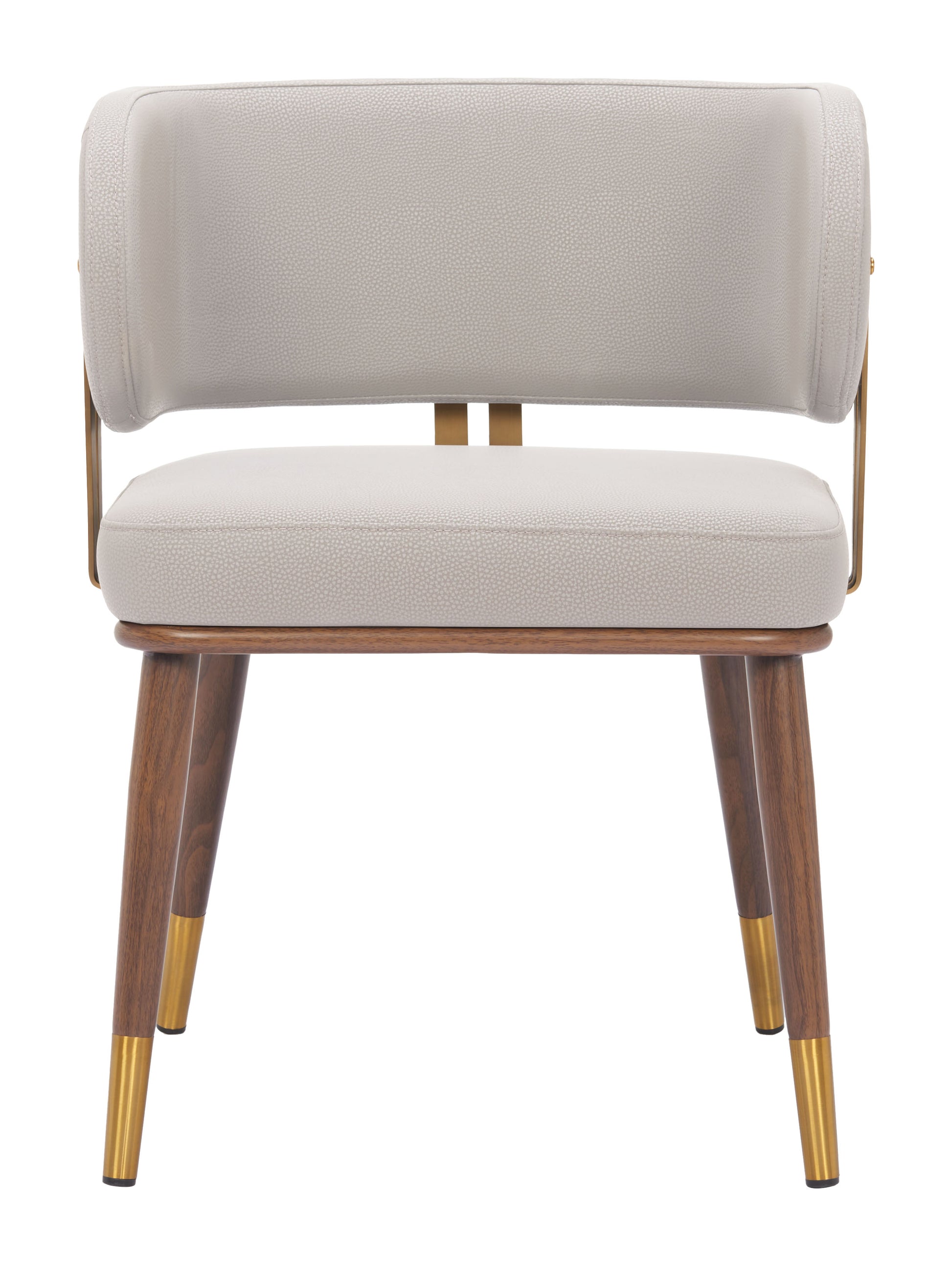 Brew Dining Chair Beige & Walnut - 3