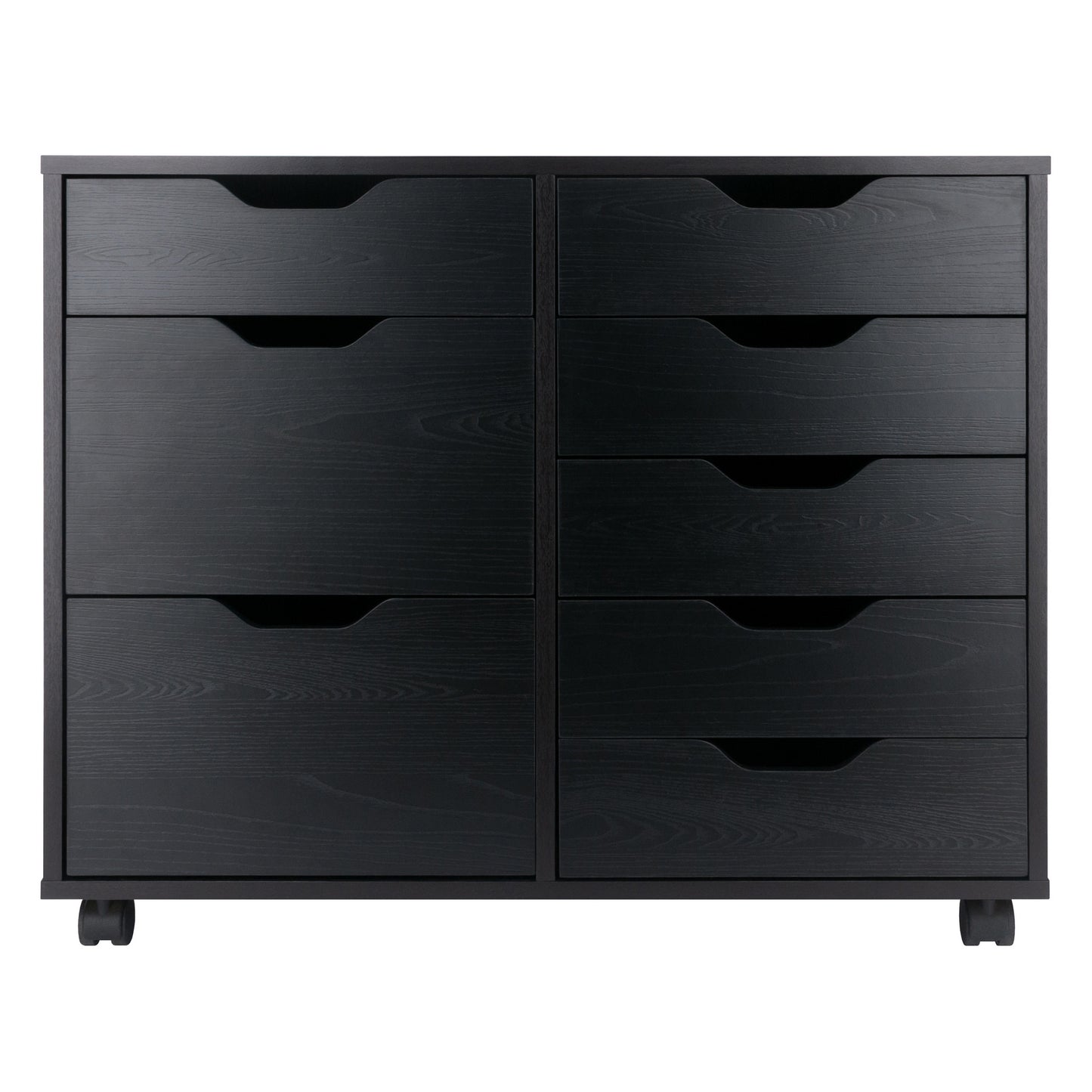 Halifax 6-Drawer Multi-Storage Mobile Cabinet, Black