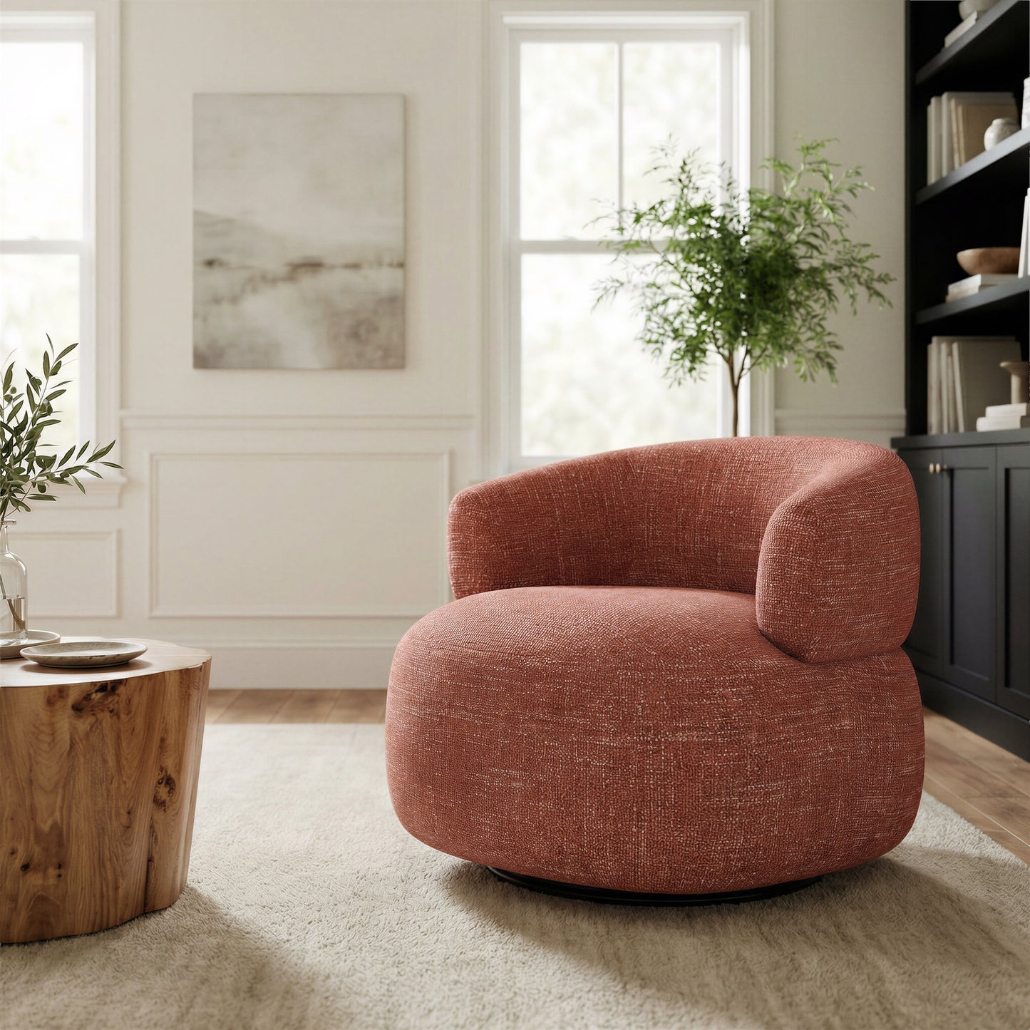 Venezia Swivel Chair Brown - 8