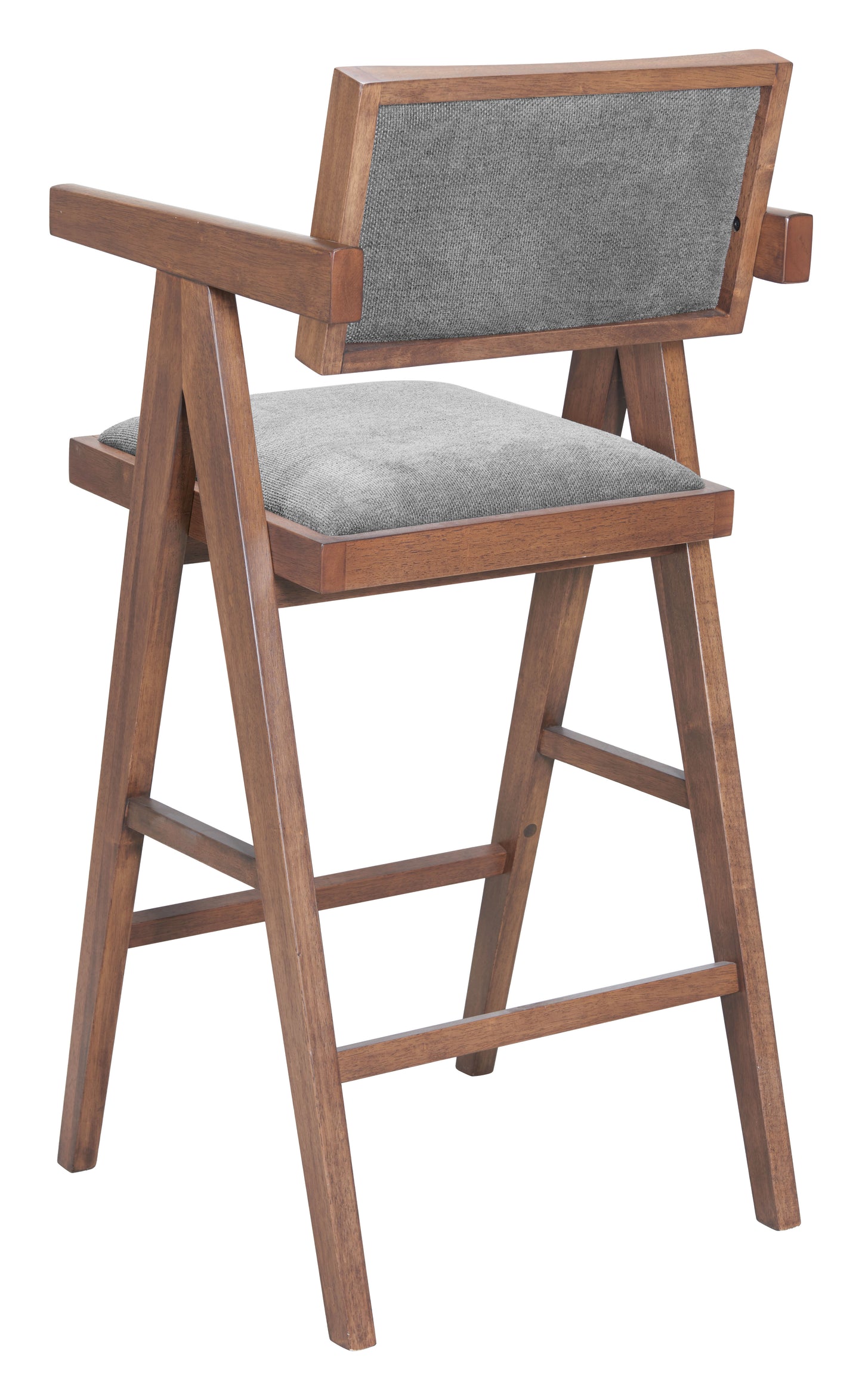 Delhi Barstool (Set of 2) Gray & Walnut - 5