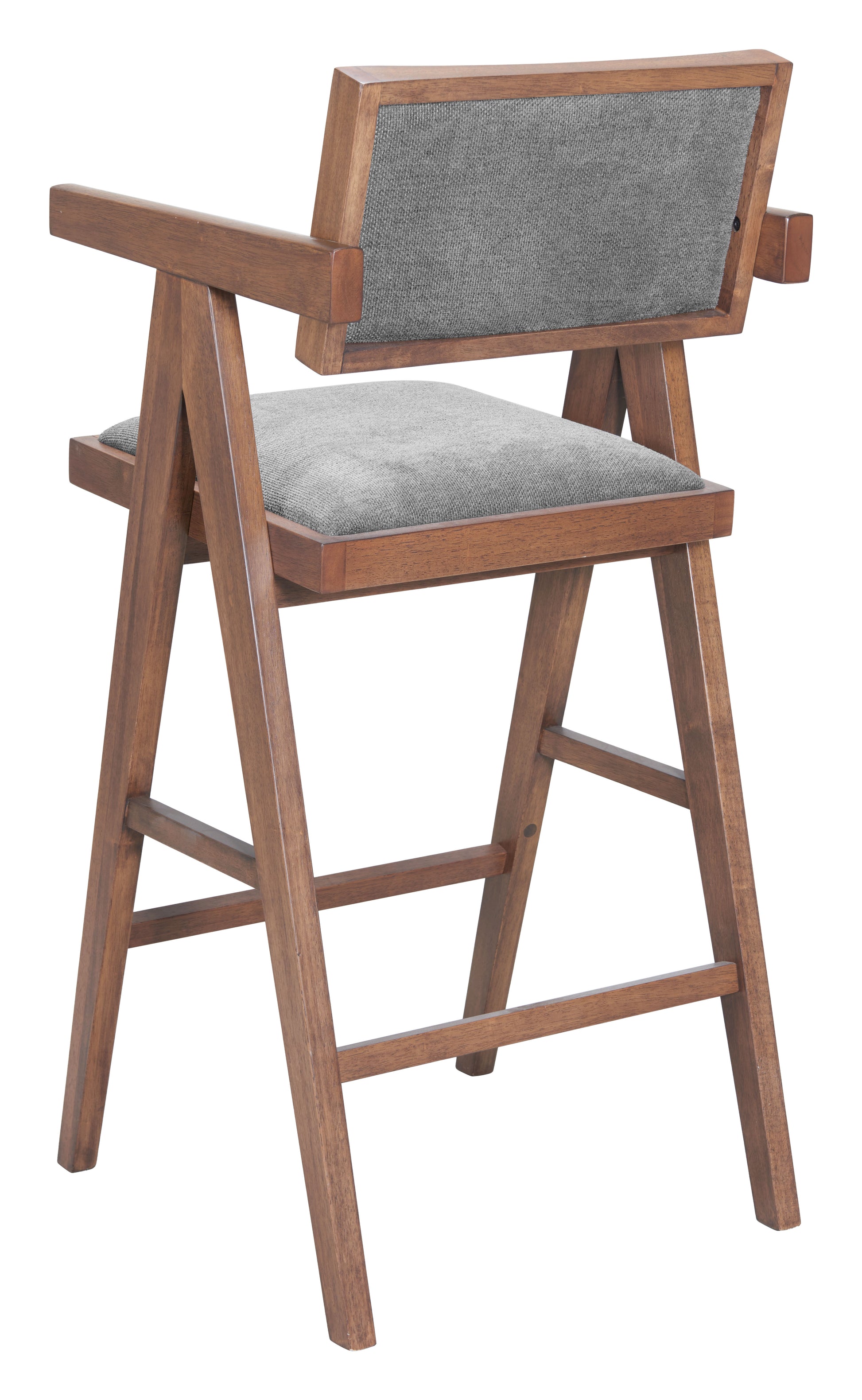 Delhi Barstool (Set of 2) Gray & Walnut - 5
