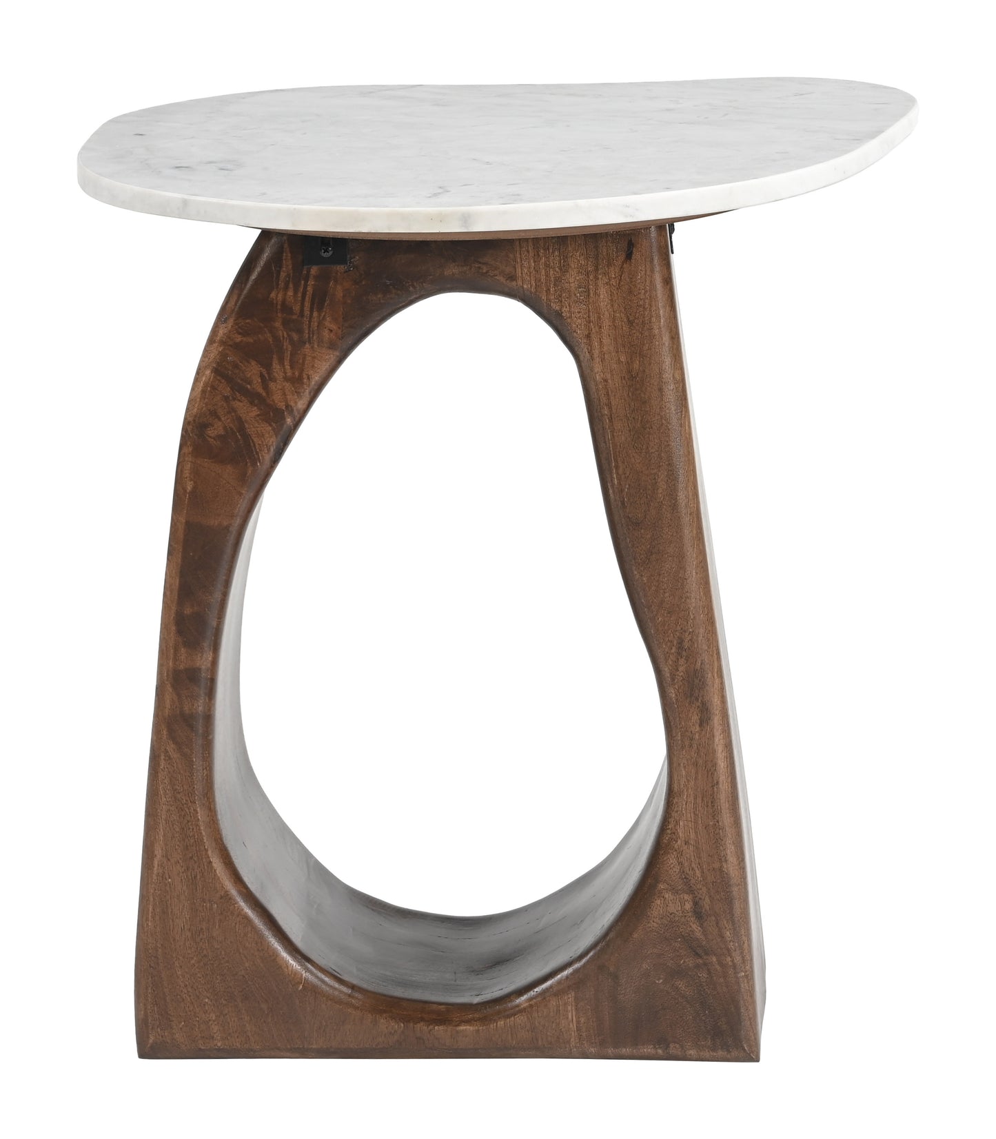 Vara Side Table White & Walnut - 4