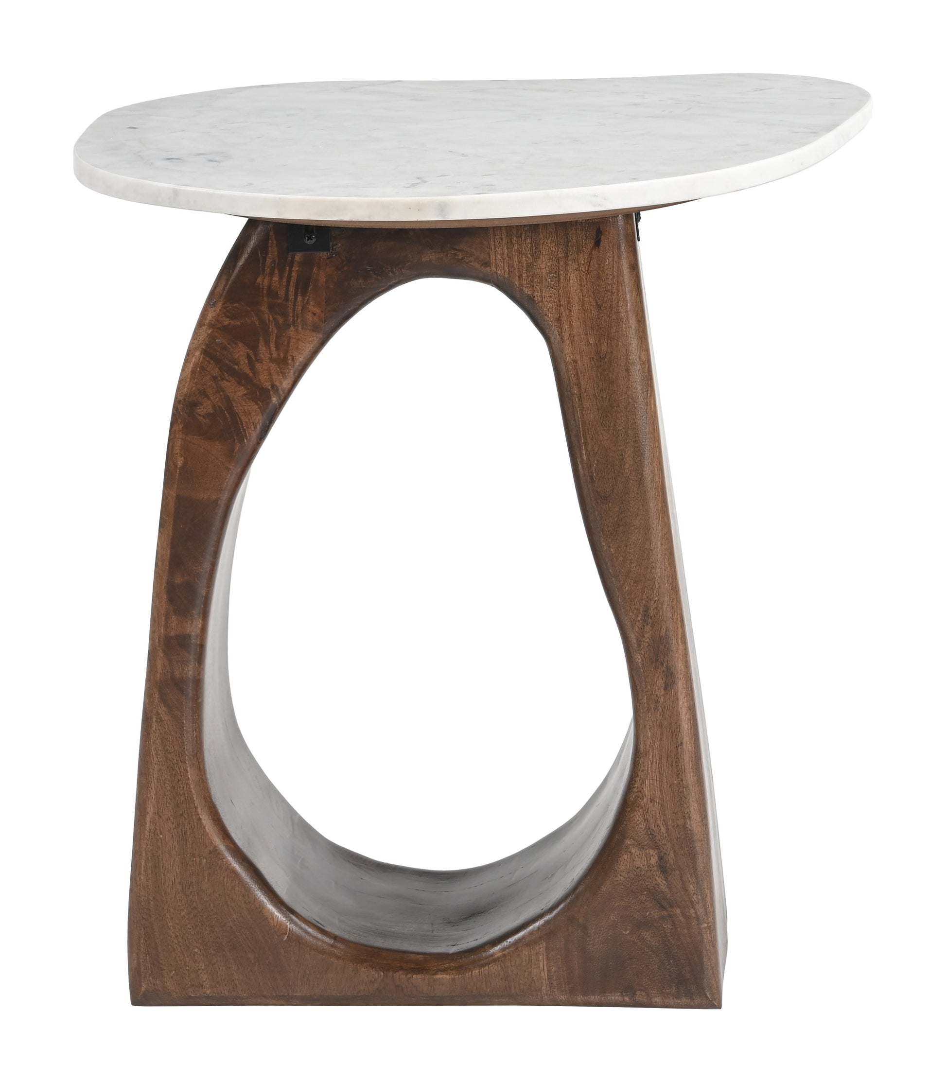Vara Side Table White & Walnut - 4