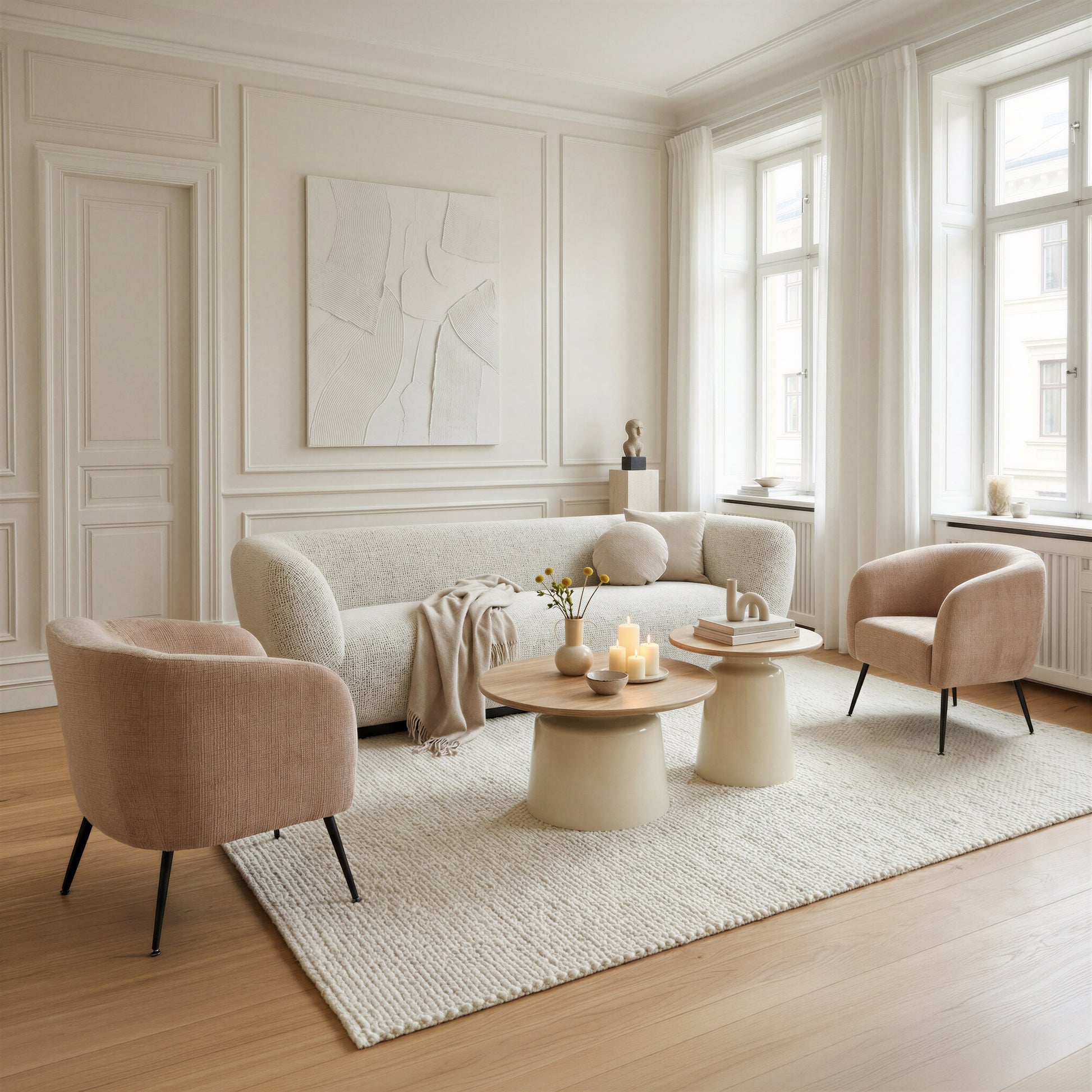 Racine Accent Chair Linen Beige - 10