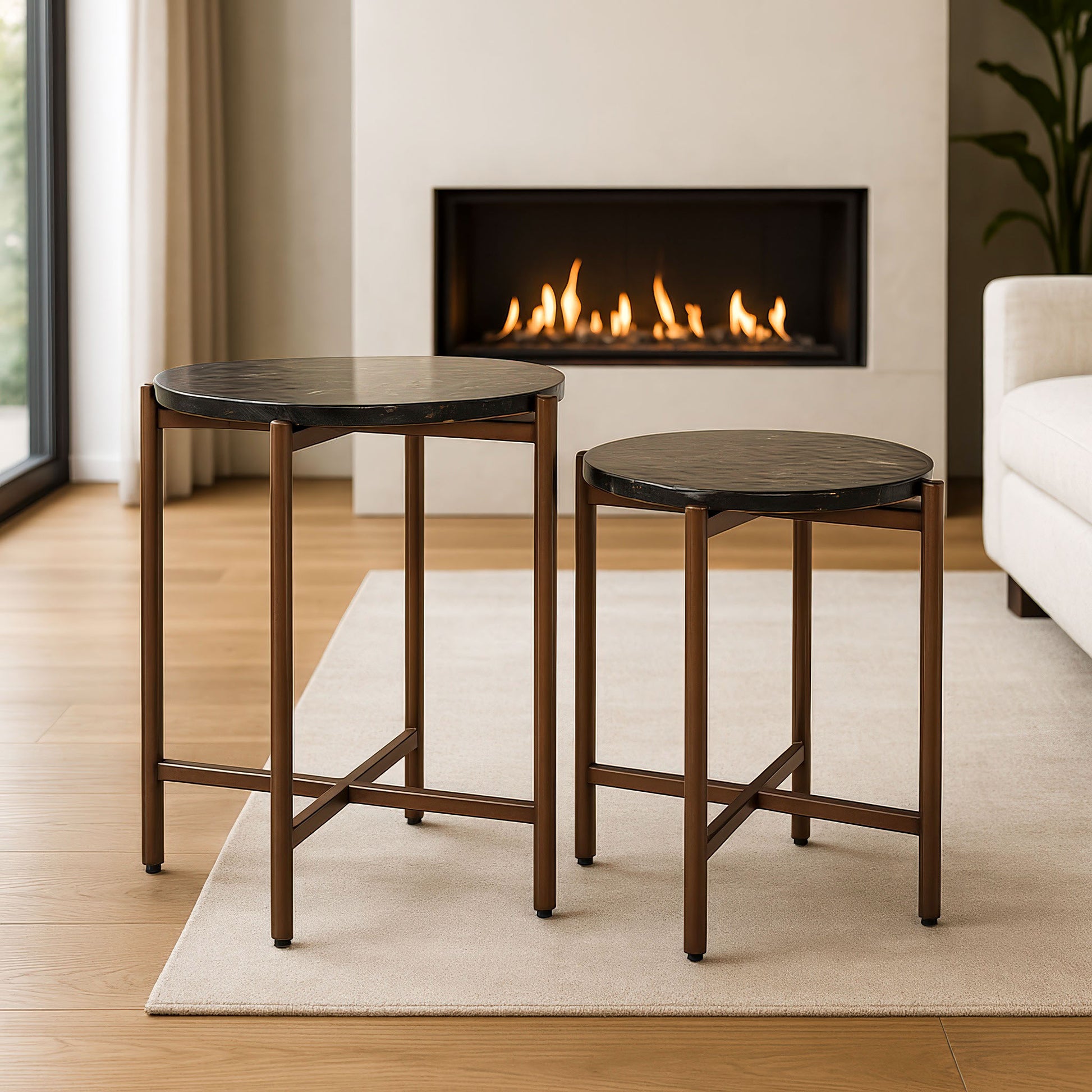 Gema Coffee Table Set (2-Piece) Bronze - 6