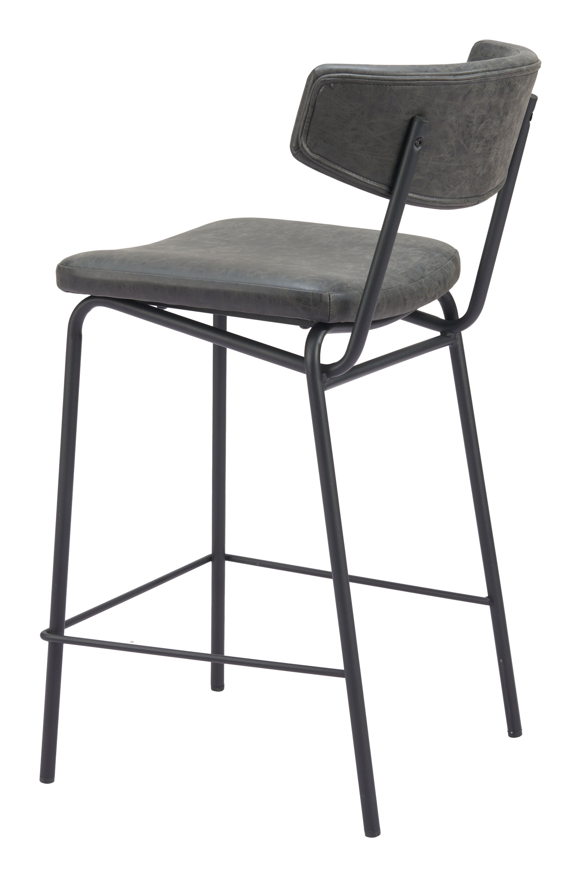Charon Counter Stool (Set of 2) Vintage Black - 5