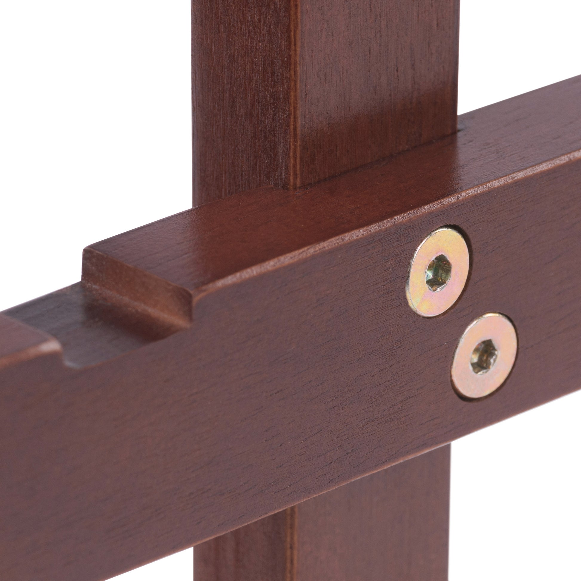 Riley Snack Table Rack, Walnut Finish