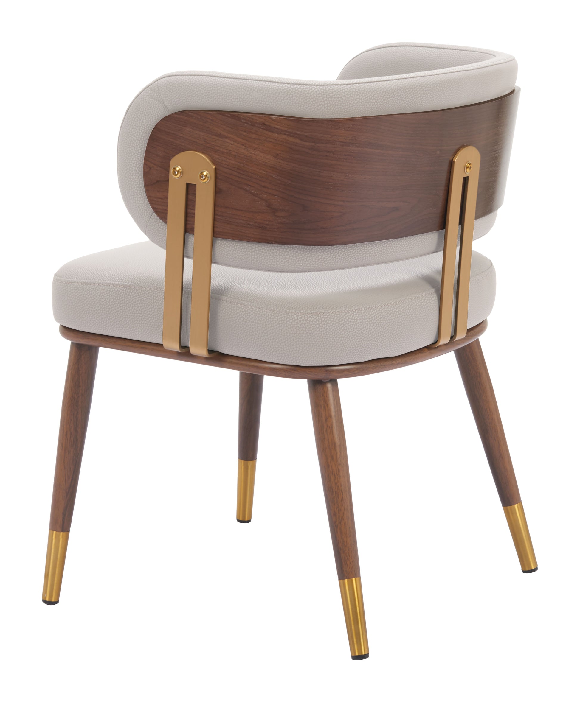 Brew Dining Chair Beige & Walnut - 5