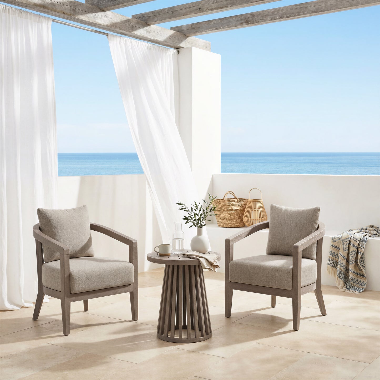 Viola Patio Seating Set Brown - 6