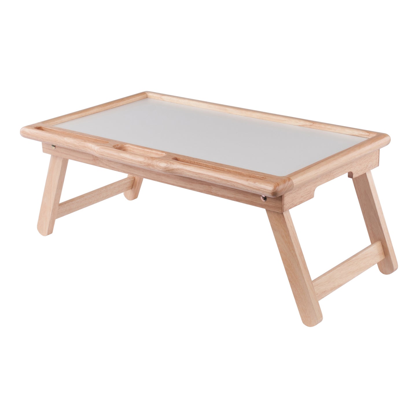 Arlo Breakfast Tray with Flip Top, Natural and White