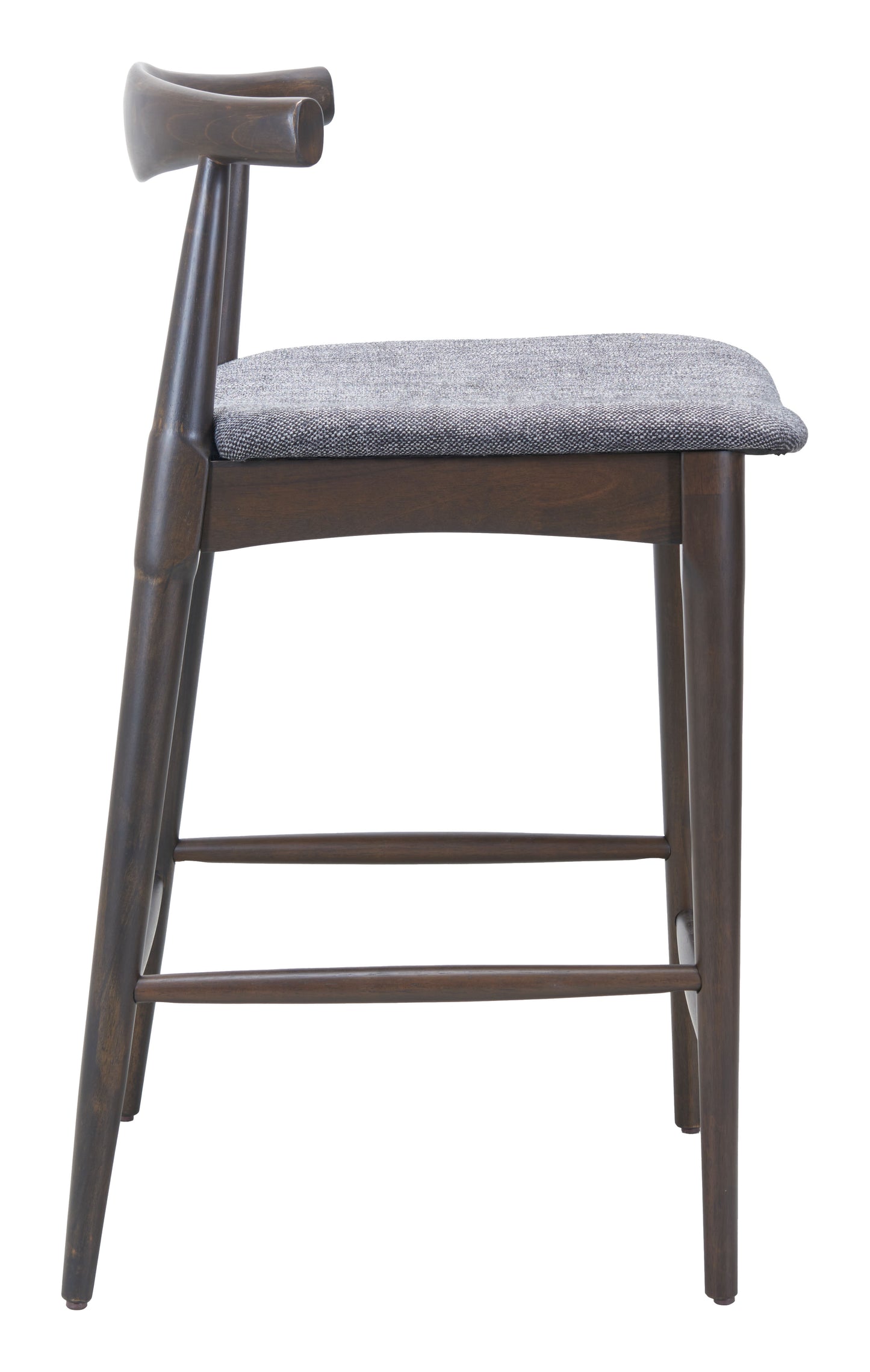 Tuzka Counter Stool (Set of 2) Gray & Espresso - 2