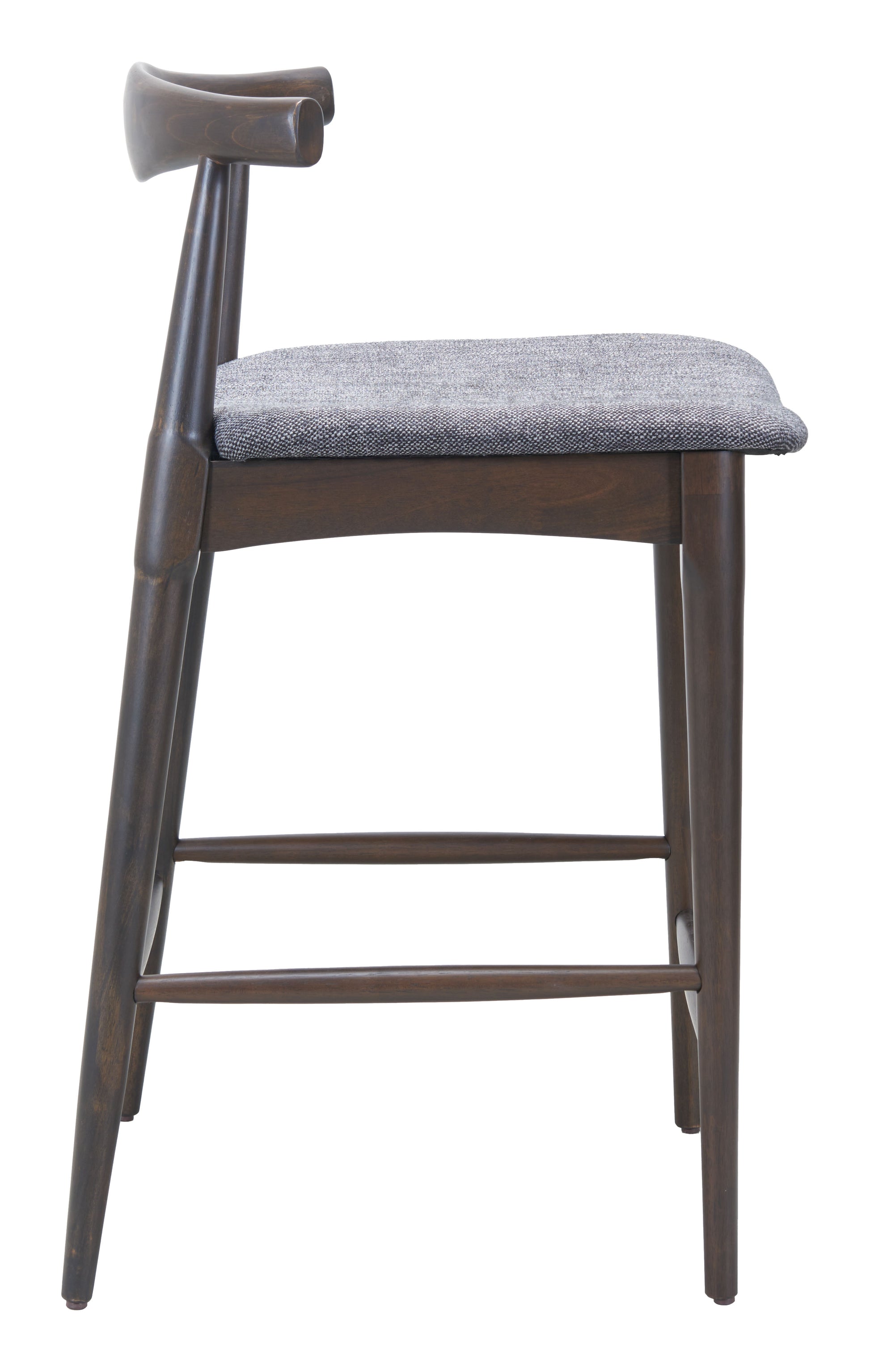 Tuzka Counter Stool (Set of 2) Gray & Espresso - 2