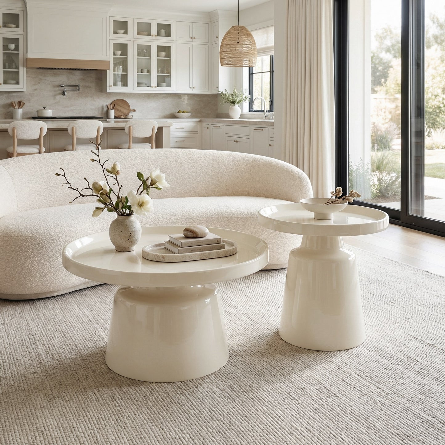 Beurre Coffee Table Set (2-Piece) Ivory - 7