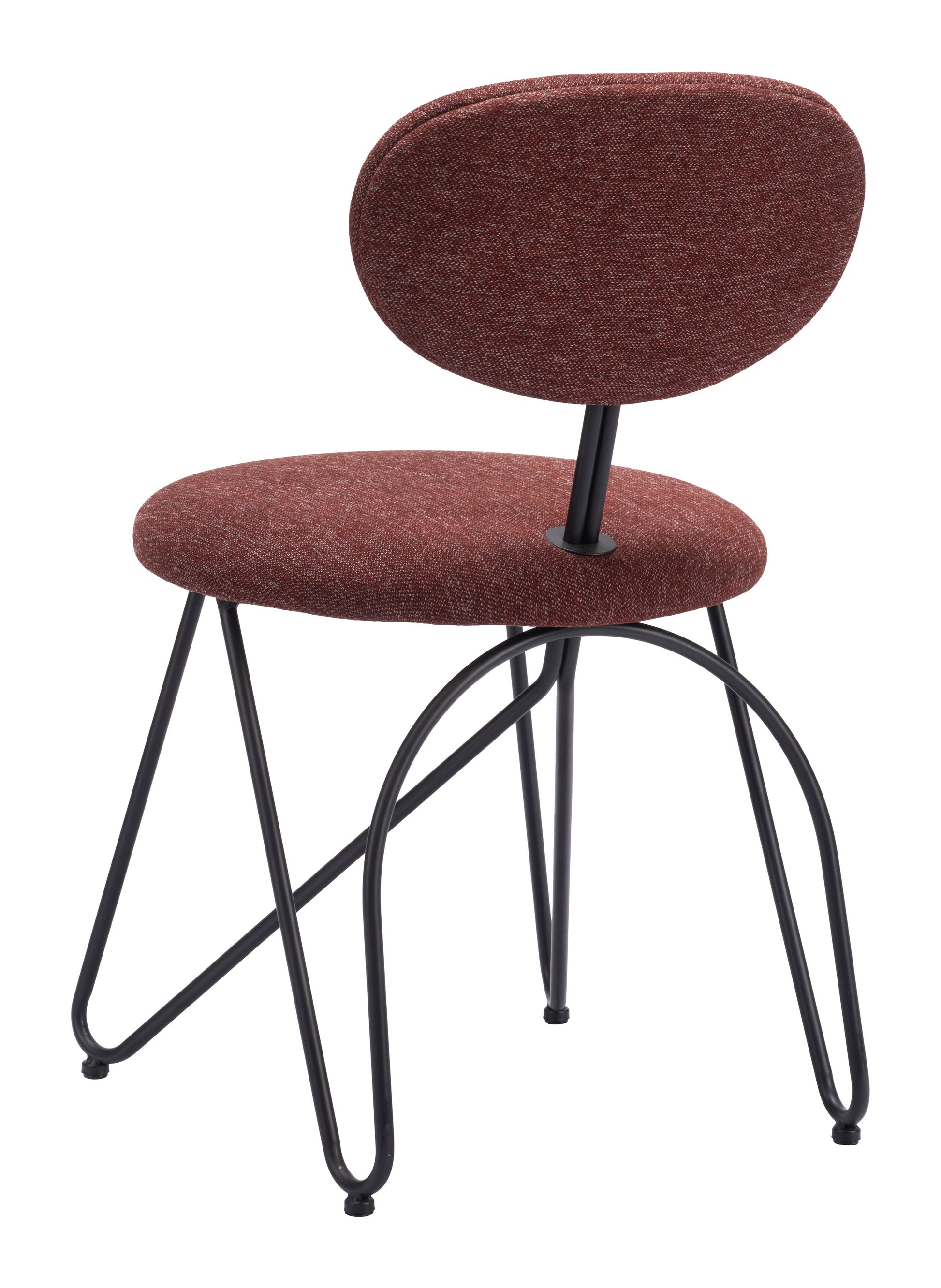 Novi Dining Chair (Set of 2) Maroon Brown - 5