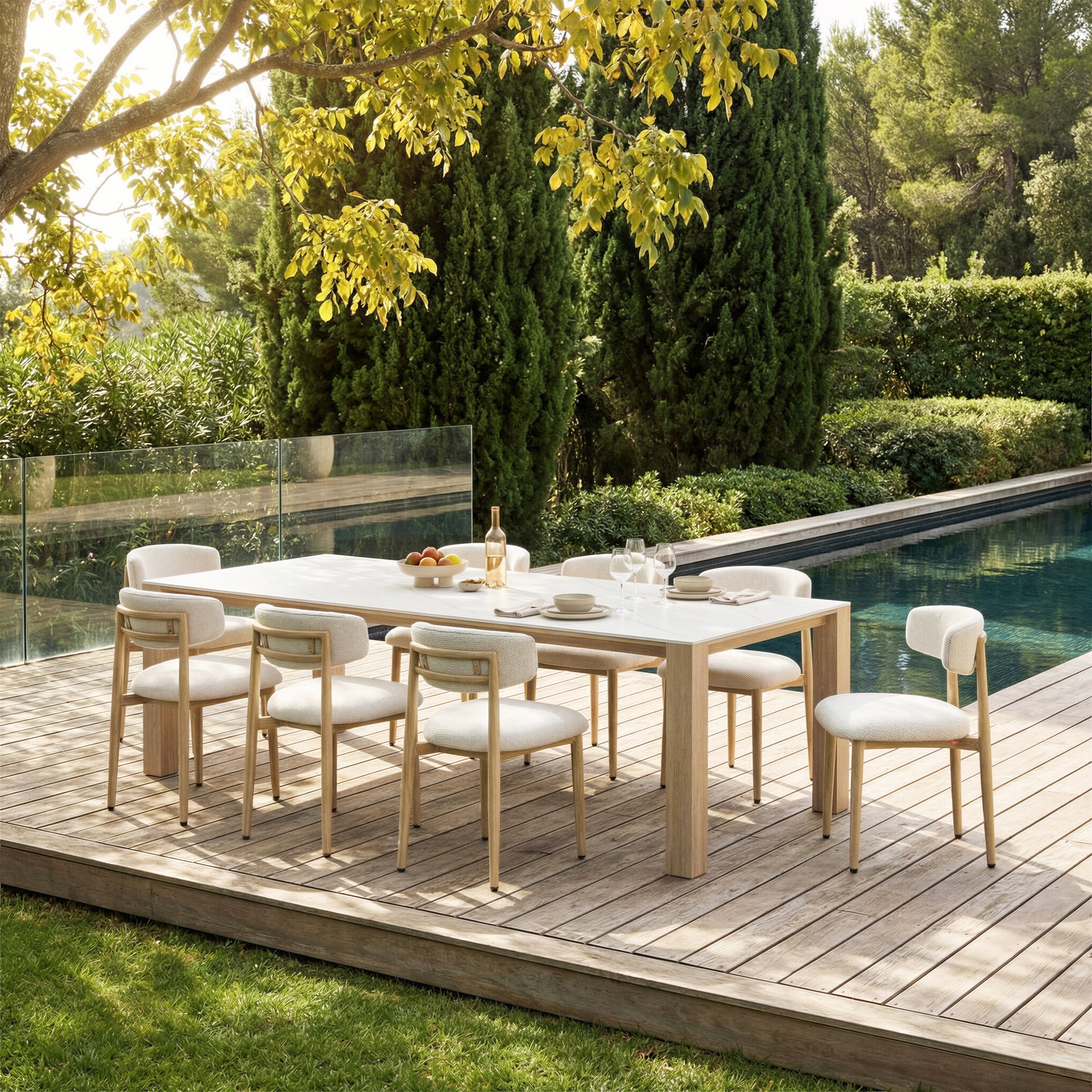 Leilani Rectangular Dining Table White - 7