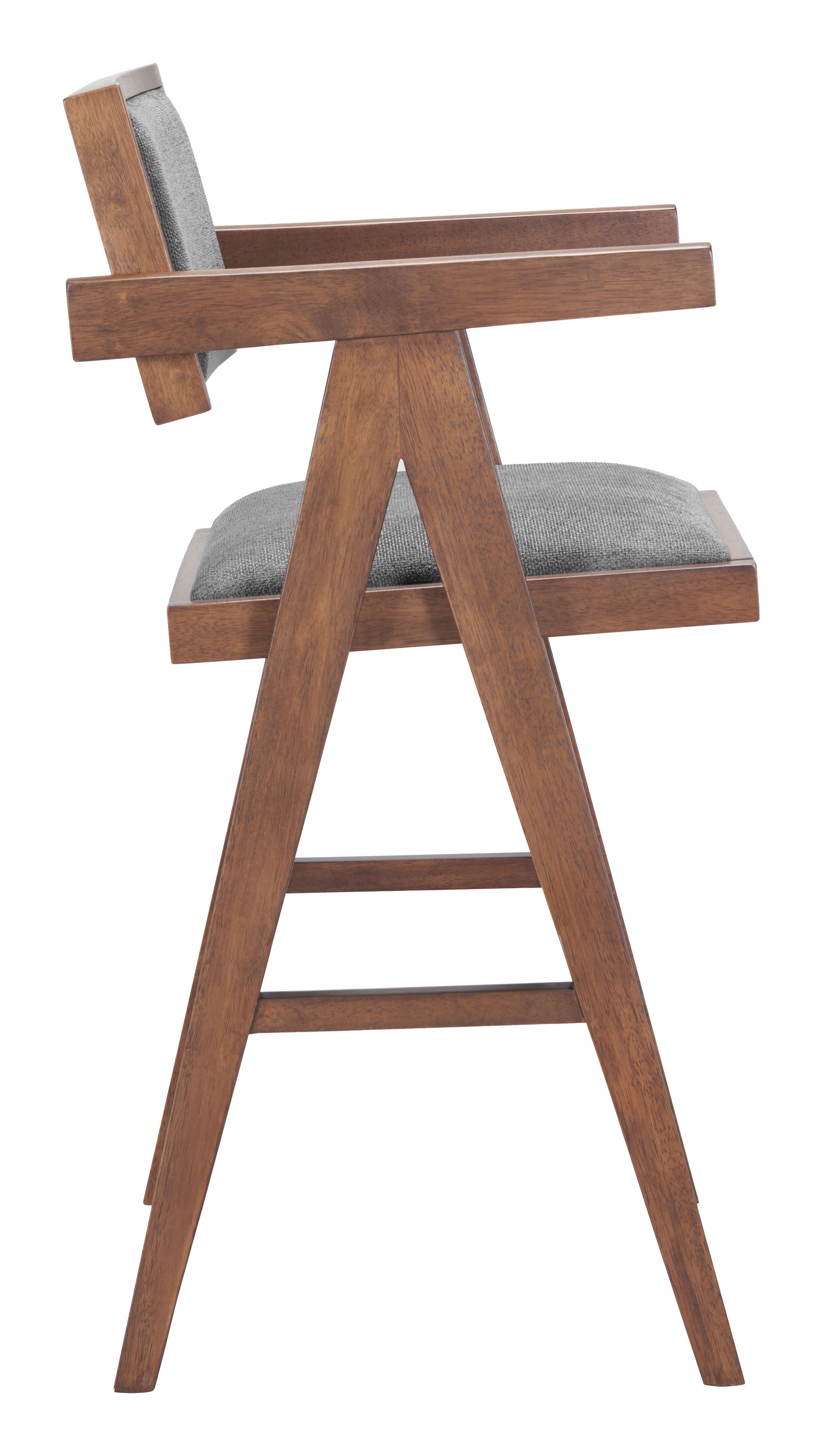 Delhi Counter Stool (Set of 2) Gray & Walnut - 2
