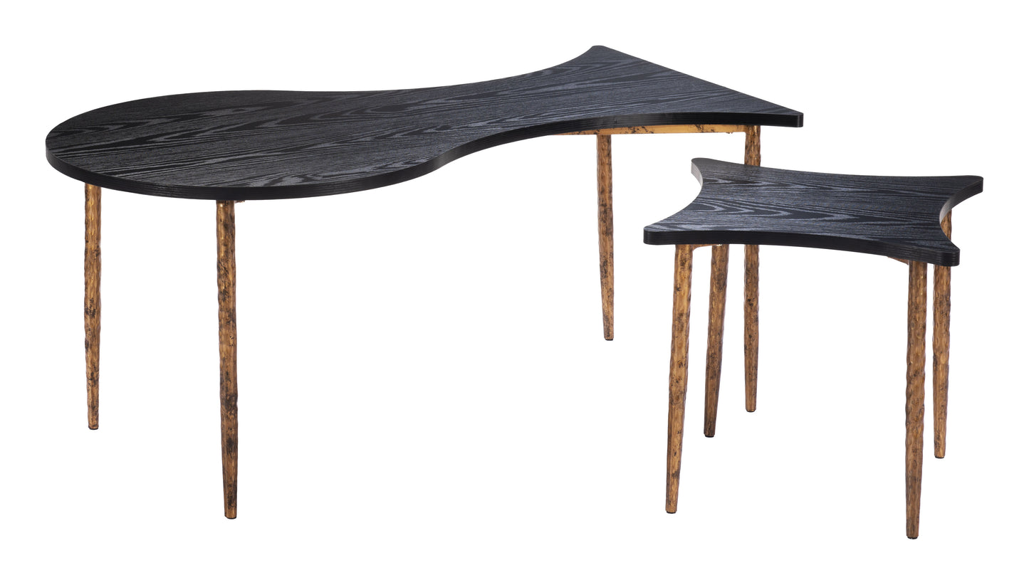 Norden Coffee Table Set (2-Piece) Black & Bronze - 2