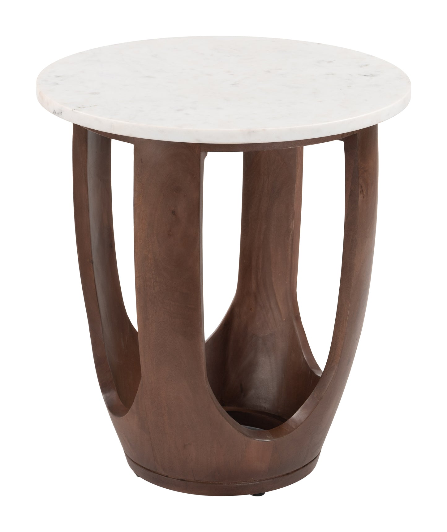 Vaan Side Table White & Walnut - 4