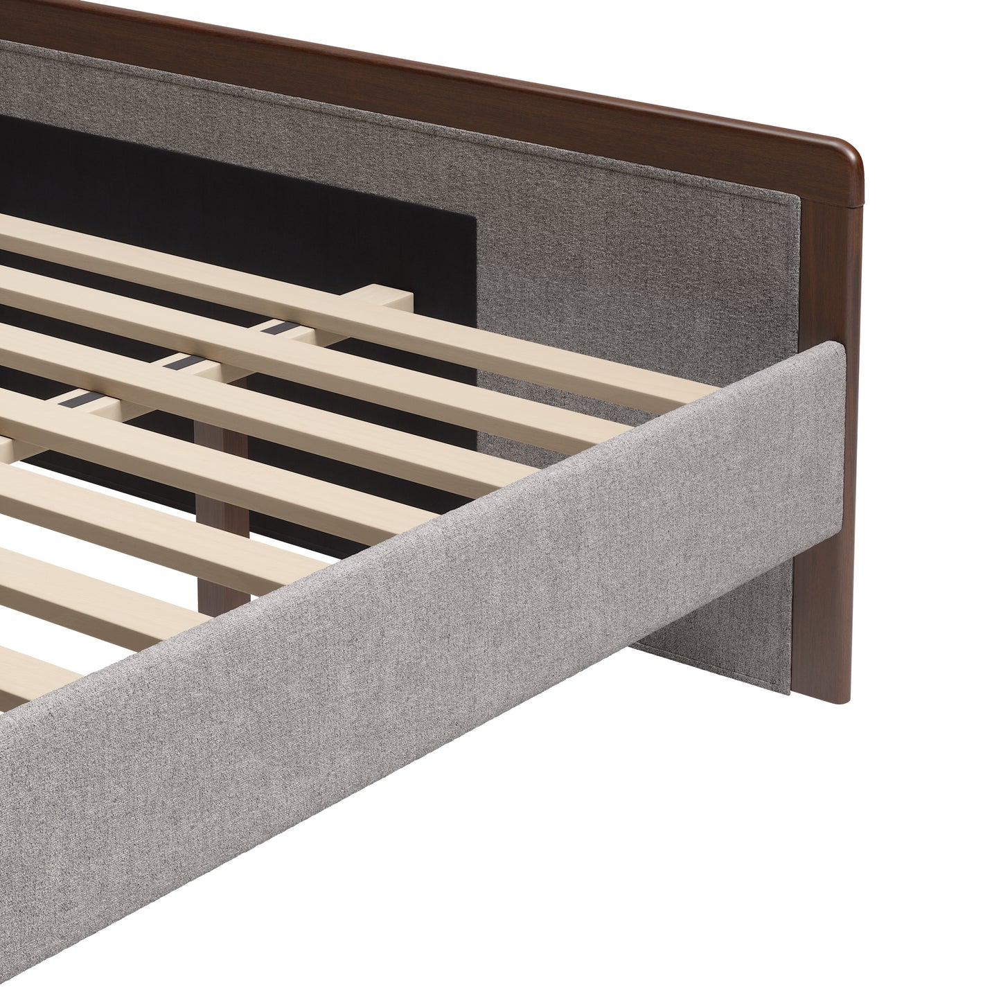 Somune King Bed Gray & Walnut - 6