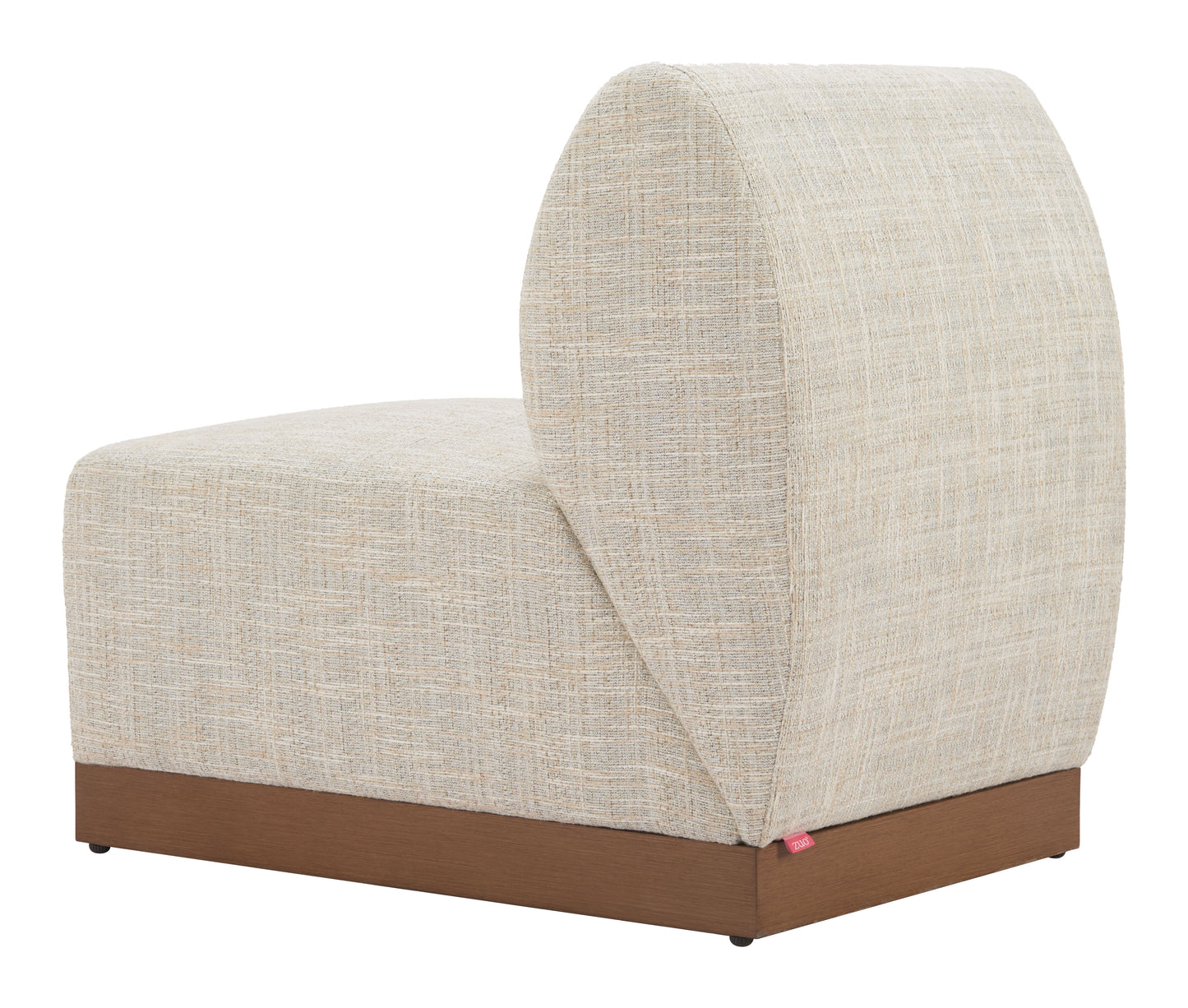 Christy Armless Chair Beige - 5