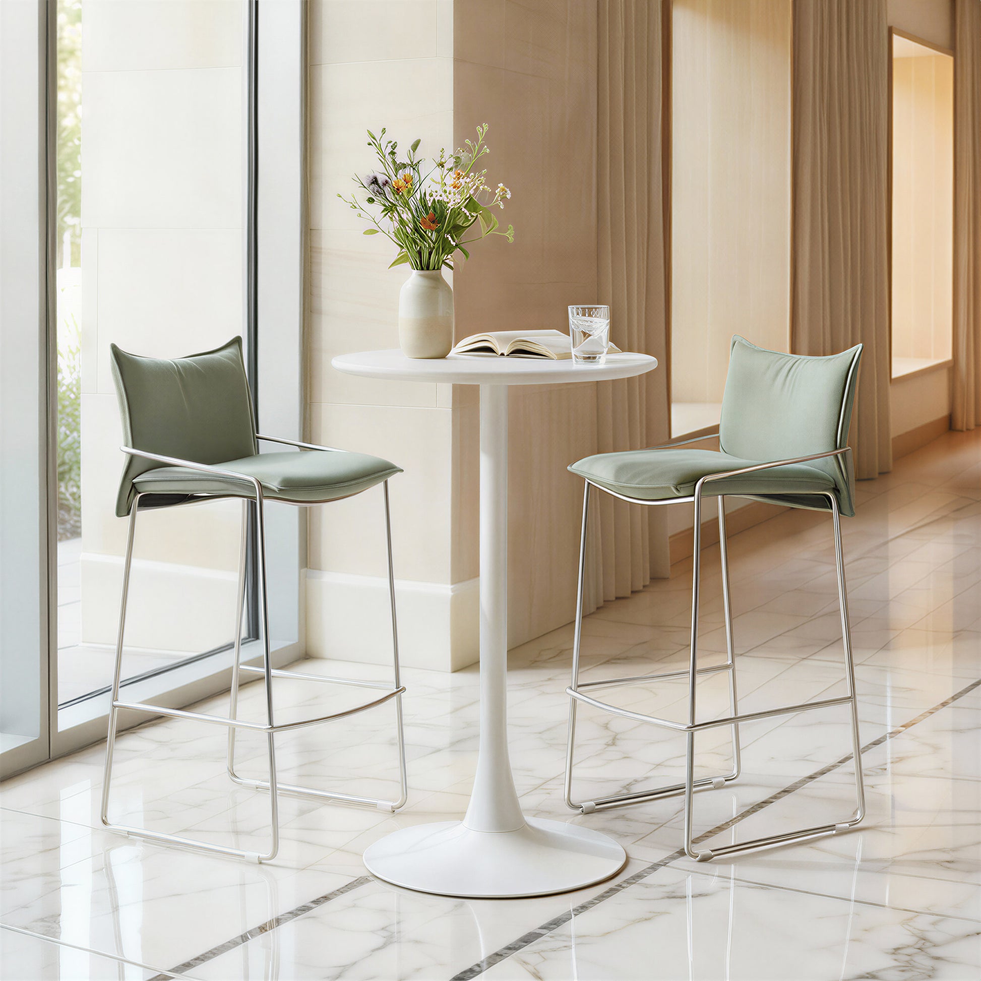 Auray Bar Table White - 6