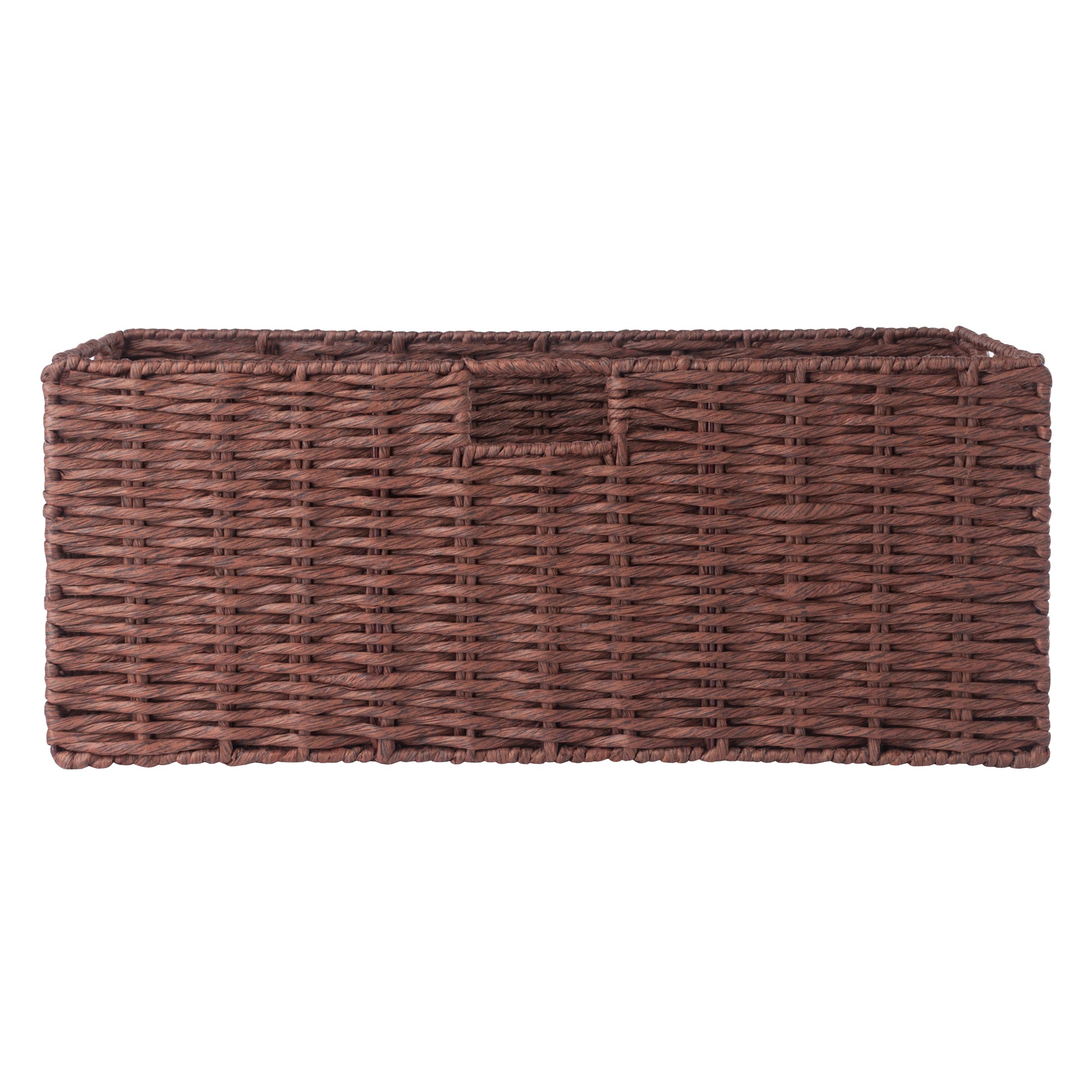 Tessa 3-Pc Foldable Woven Rope Basket Set, Walnut