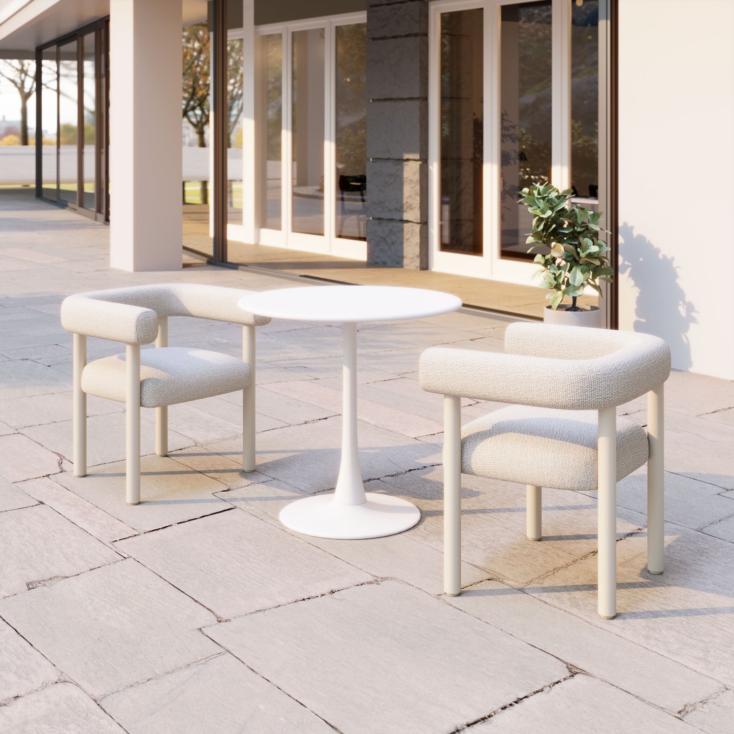 Sunbath Dining Chair (Set of 2) White - 9